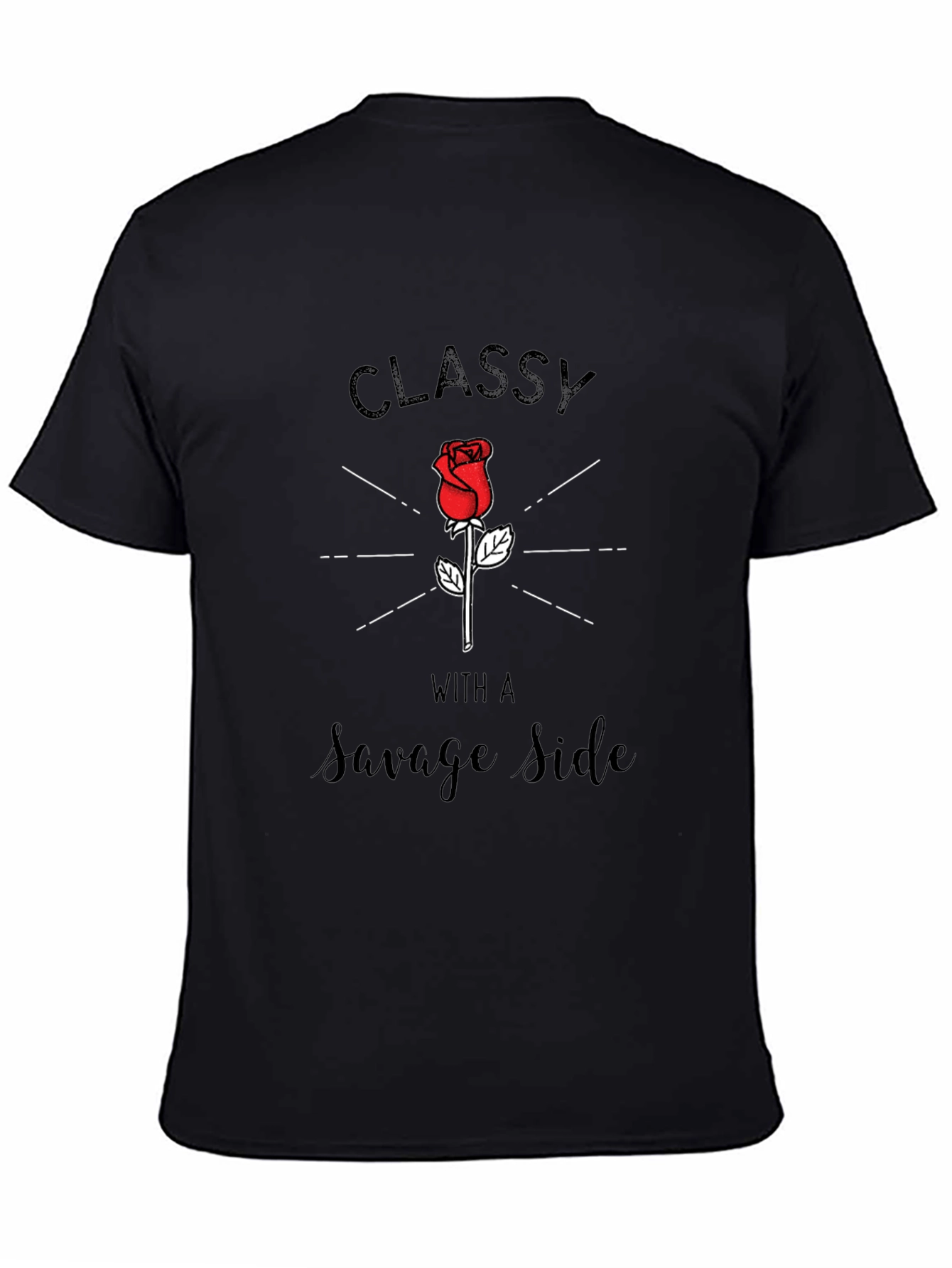 Classy With A Savage Side Black Graphic Tee