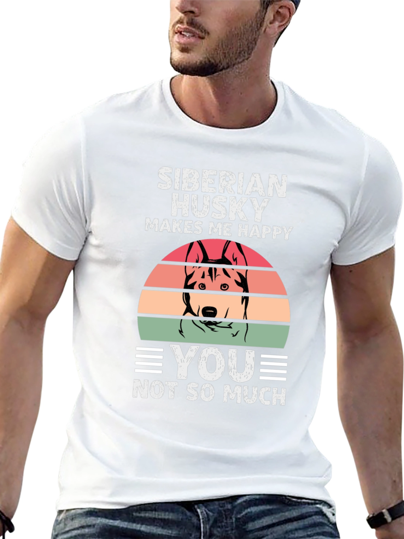 Siberian Husky Makes Me Happy T-Shirt