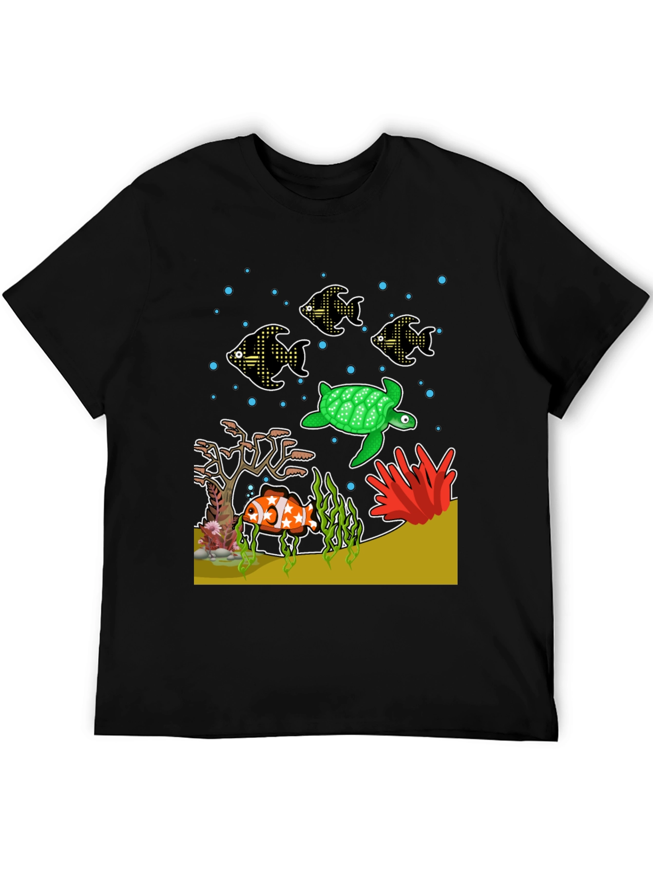 Aquatic Life Graphic T-Shirt