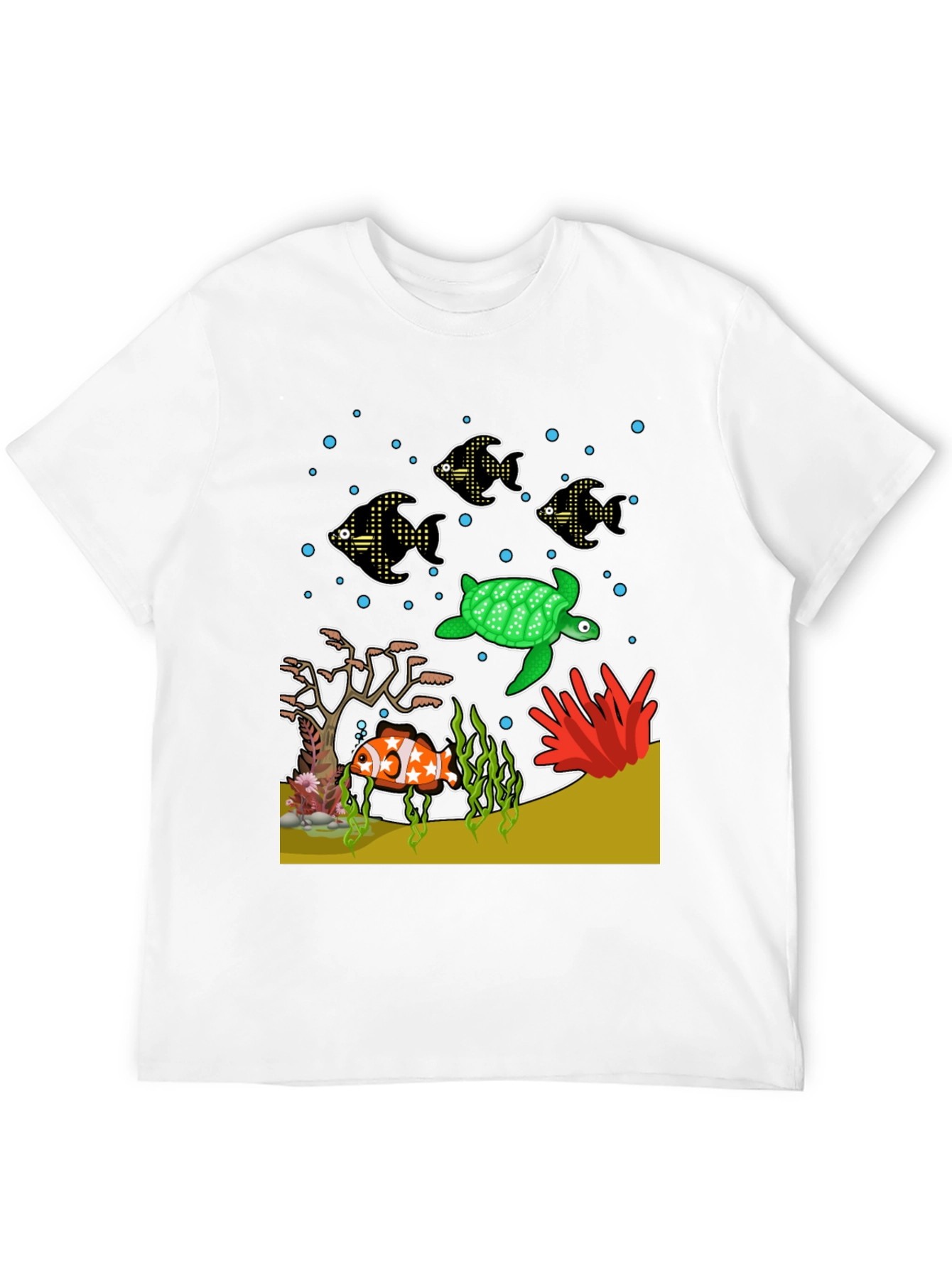 Aquatic Life Graphic T-Shirt