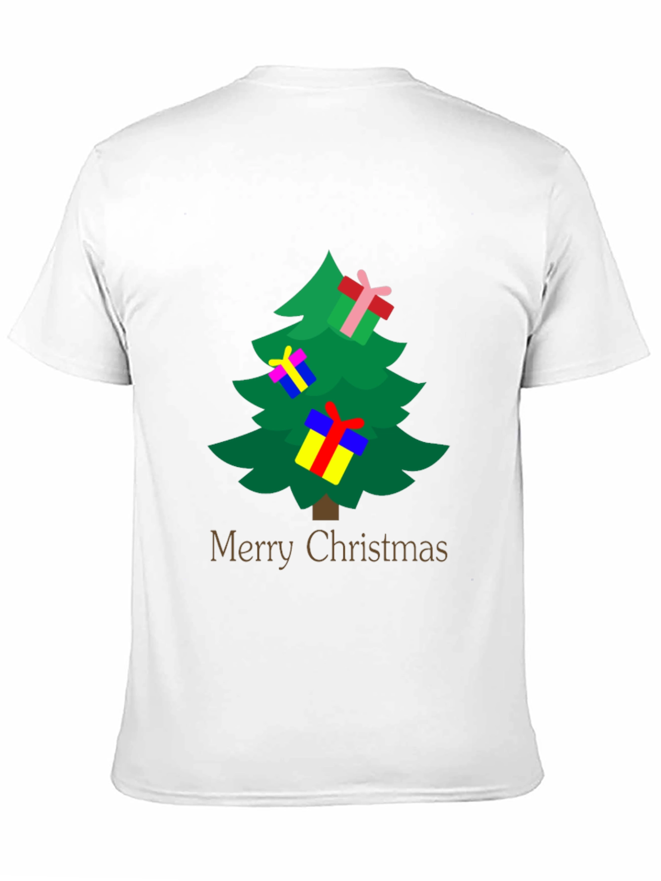 Merry Christmas Tree Graphic Tee - Holiday Spirit