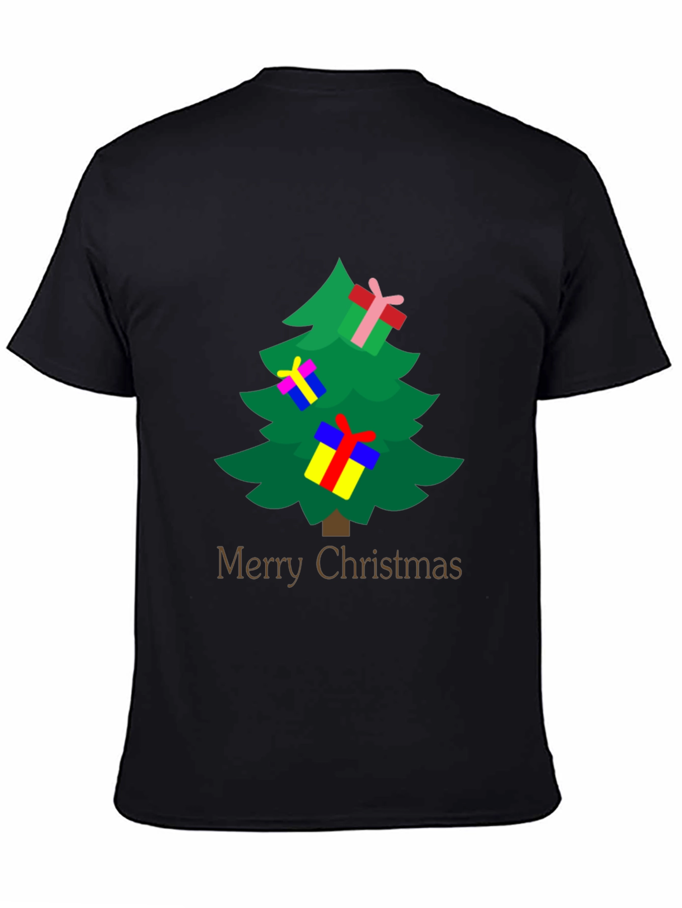 Merry Christmas Tree Graphic Tee - Holiday Spirit