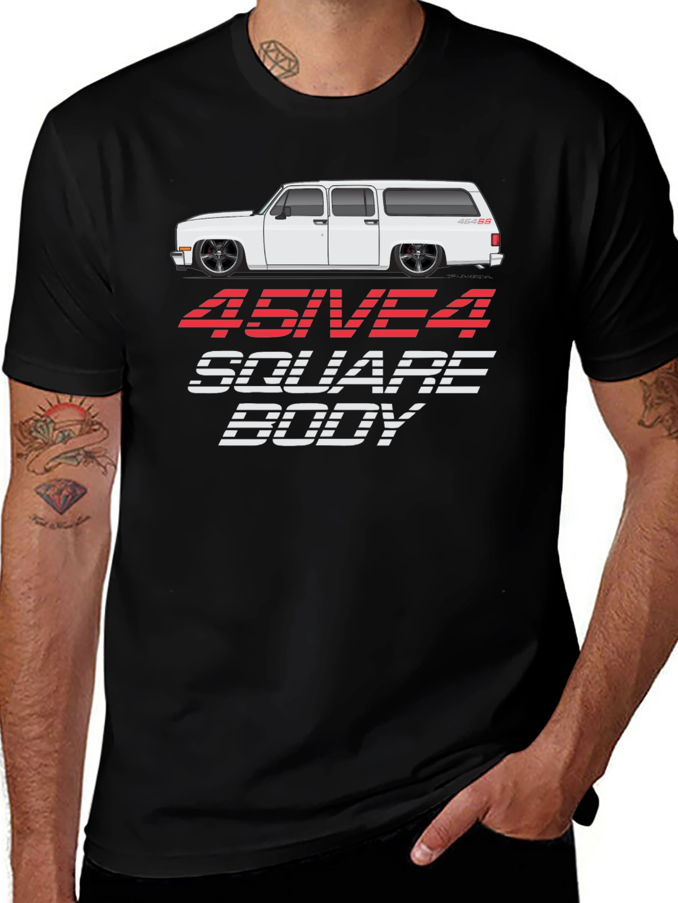454 Square Body Black T-Shirt