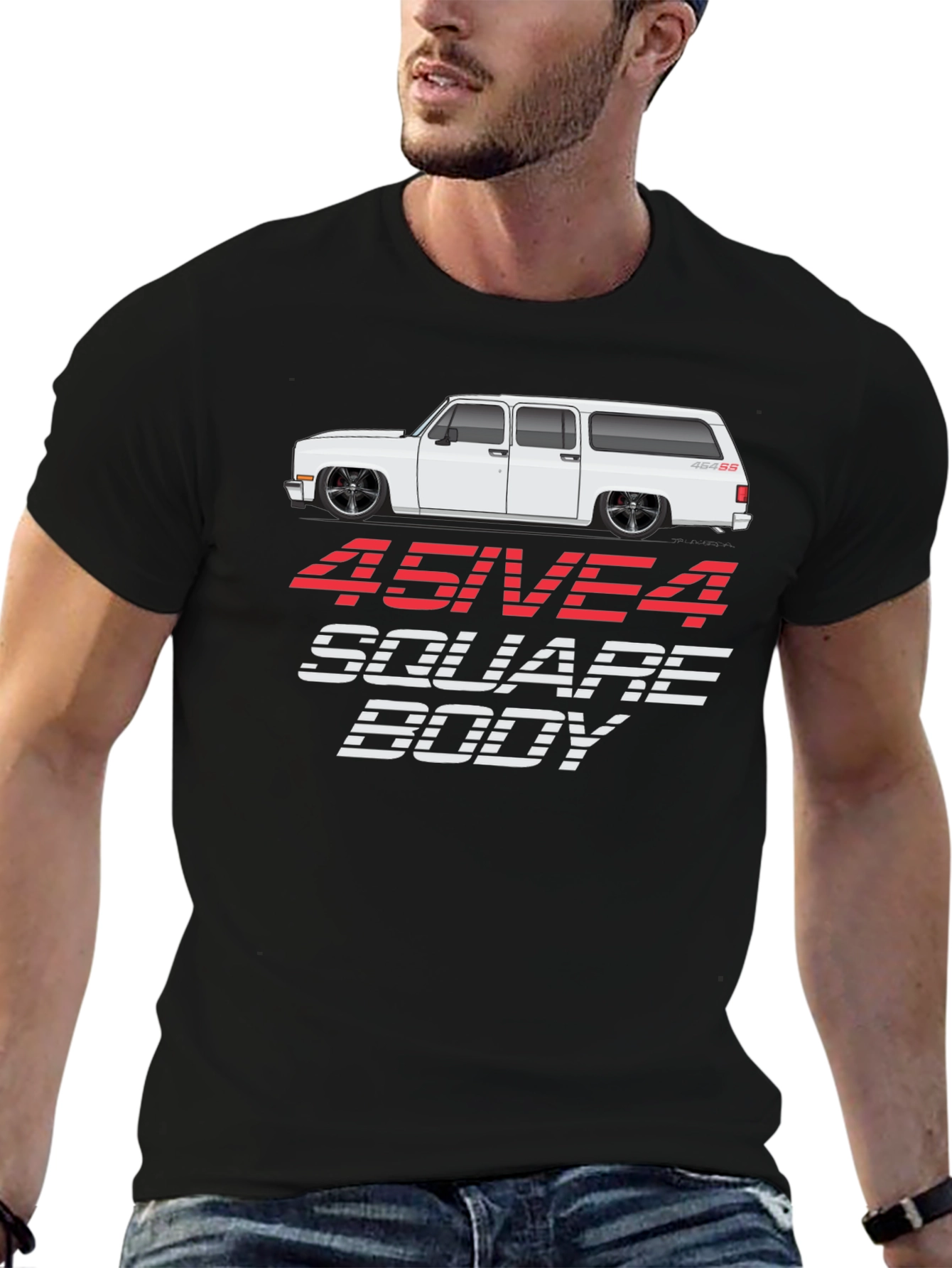 454 Square Body Black T-Shirt