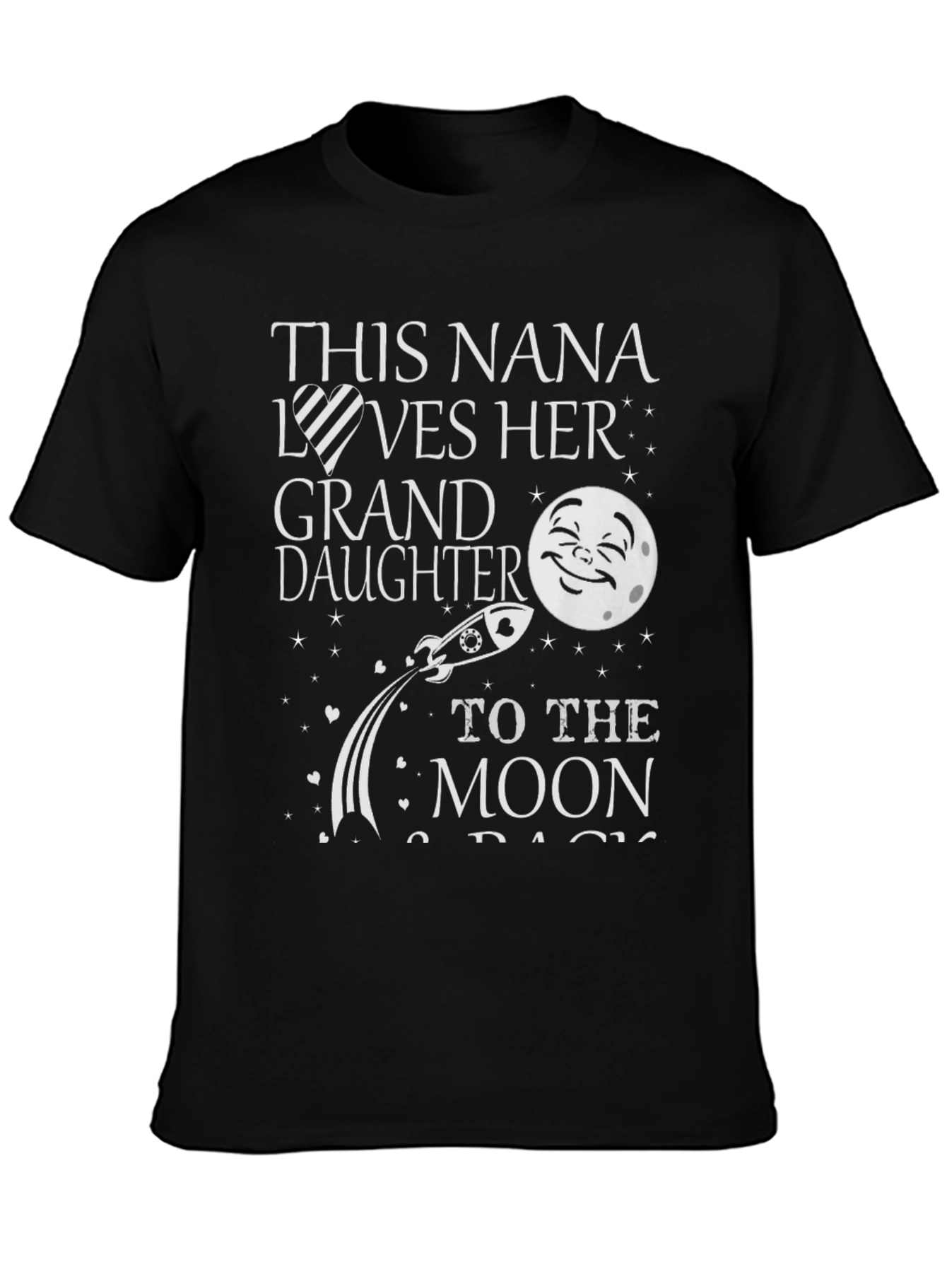 Nana Loves Granddaughter Moon T-Shirt