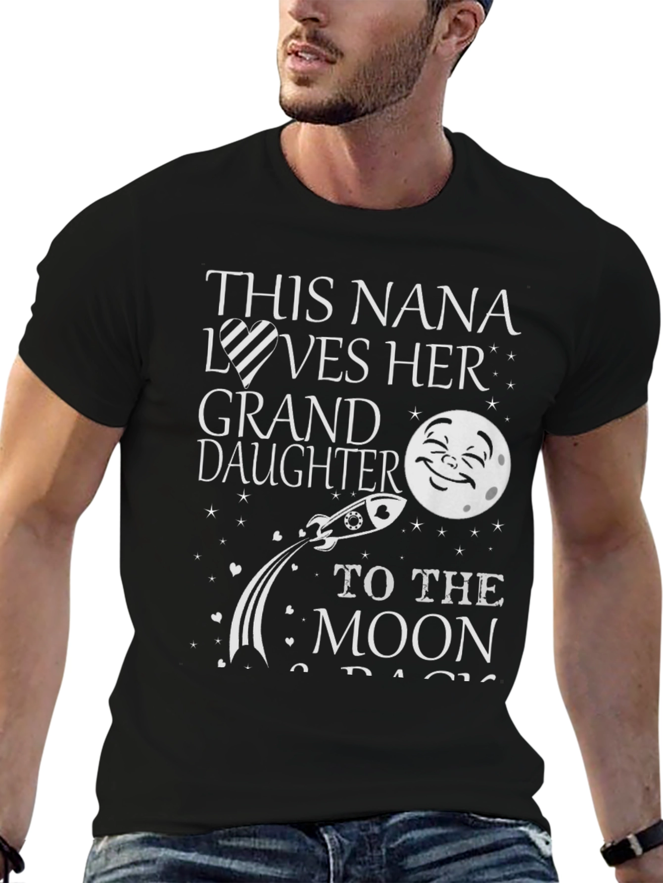Nana Loves Granddaughter Moon T-Shirt