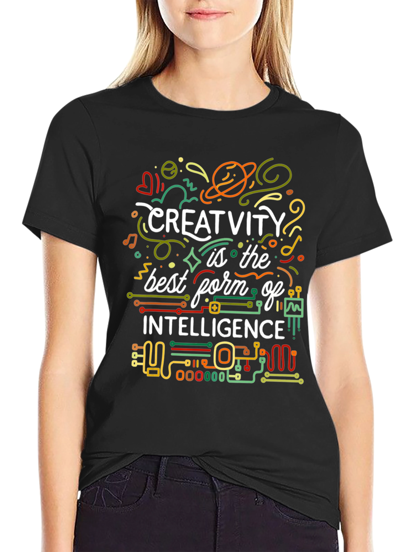 Creativity is Intelligence T-Shirt - Artistic Design