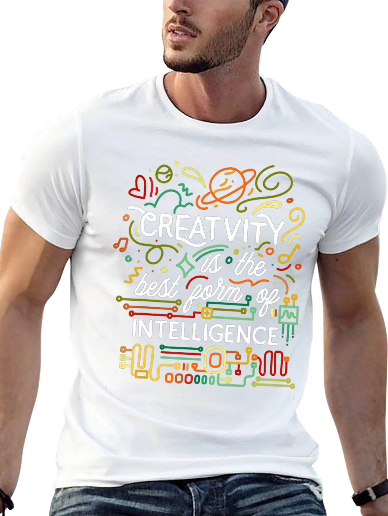 Creativity is Intelligence T-Shirt - Artistic Design