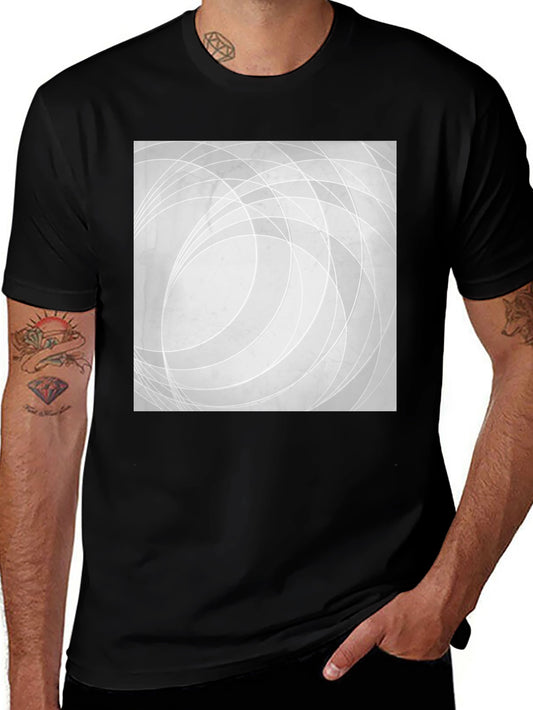 Abstract Lines Graphic Black T-Shirt