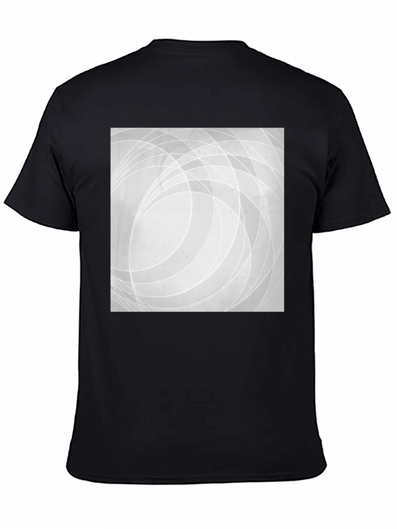 Abstract Lines Graphic Black T-Shirt