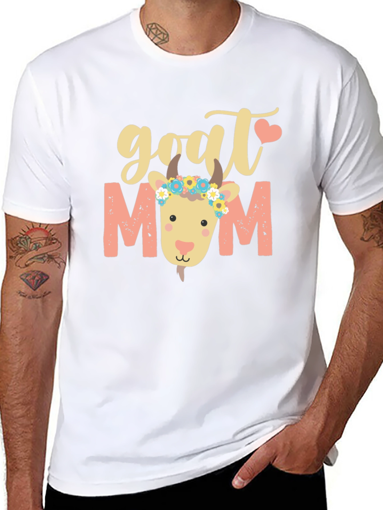 Goat Mom T-Shirt - Cute Animal Graphic Tee