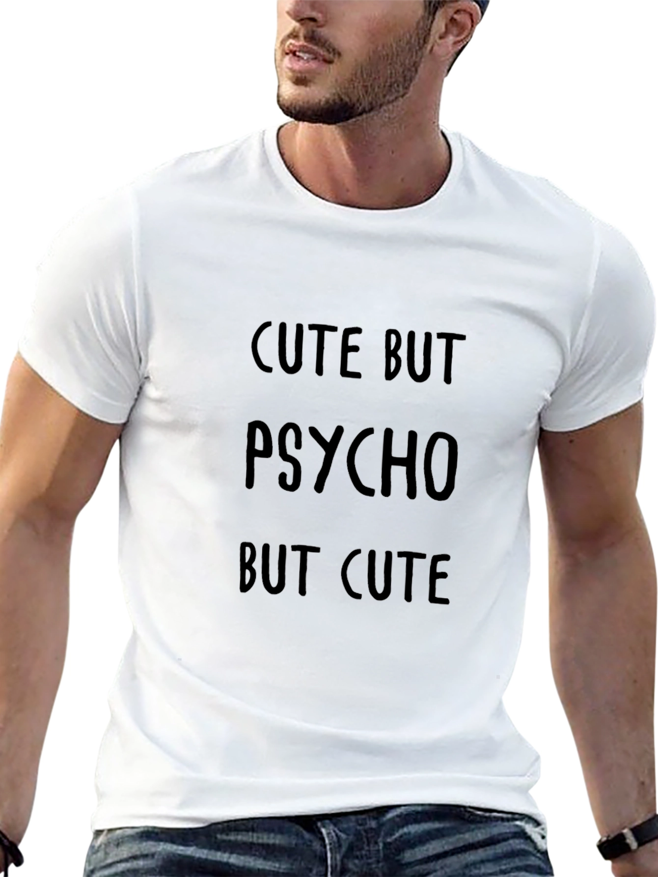 Cute But Psycho T-Shirt - Mens Black Graphic Tee