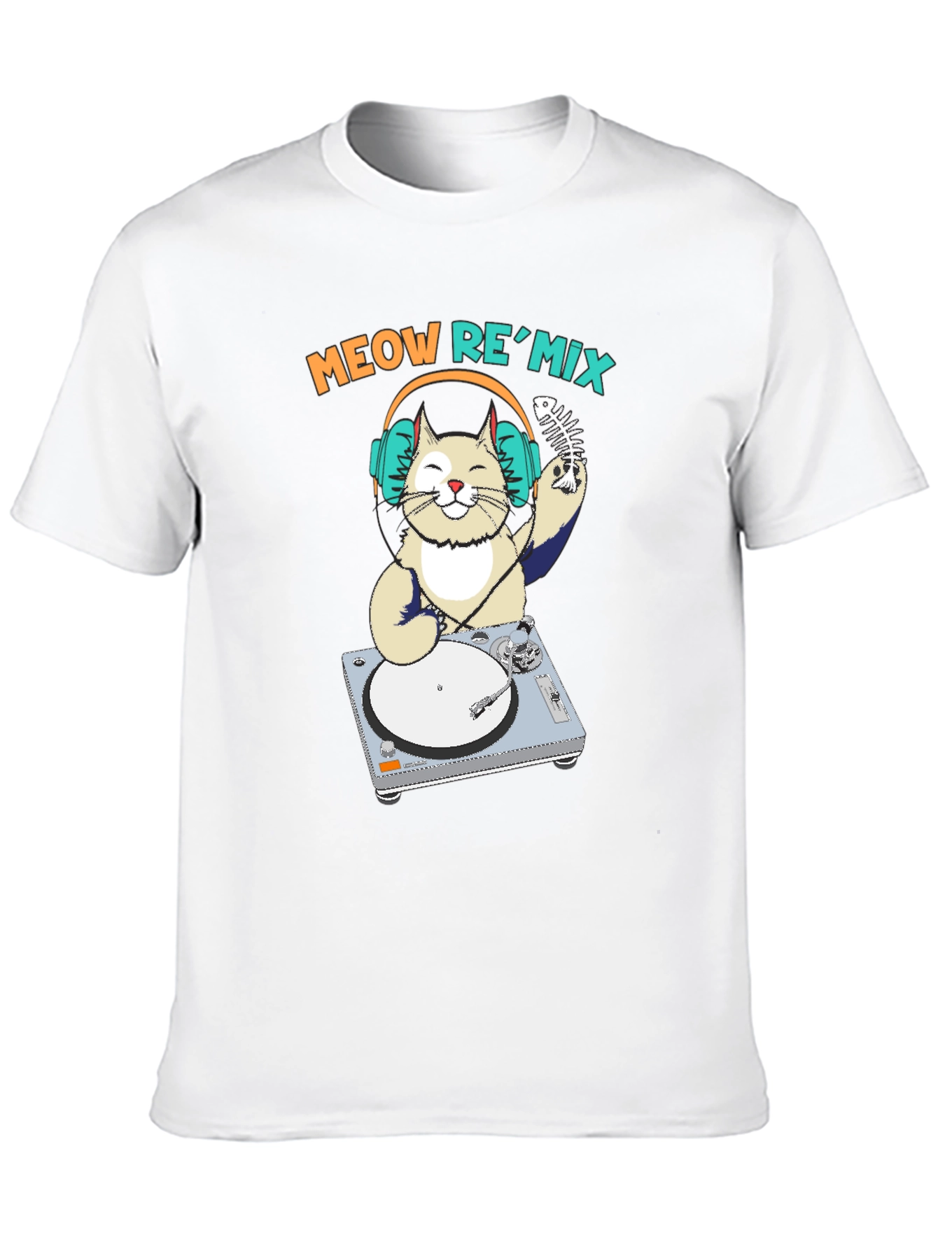 Meow Remix T-Shirt - DJ Cat Tee