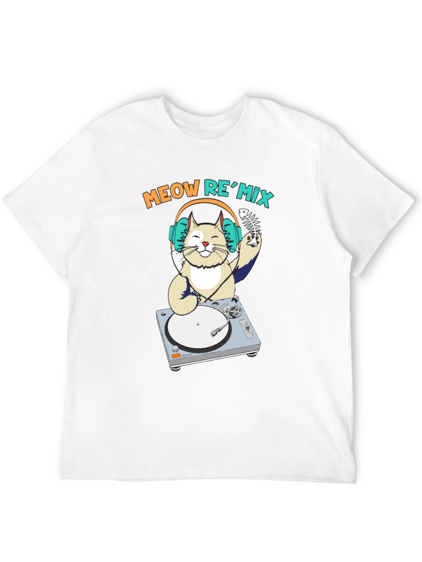 Meow Remix T-Shirt - DJ Cat Tee