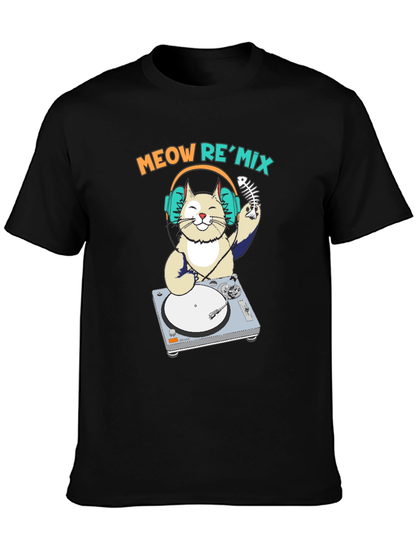 Meow Remix T-Shirt - DJ Cat Tee
