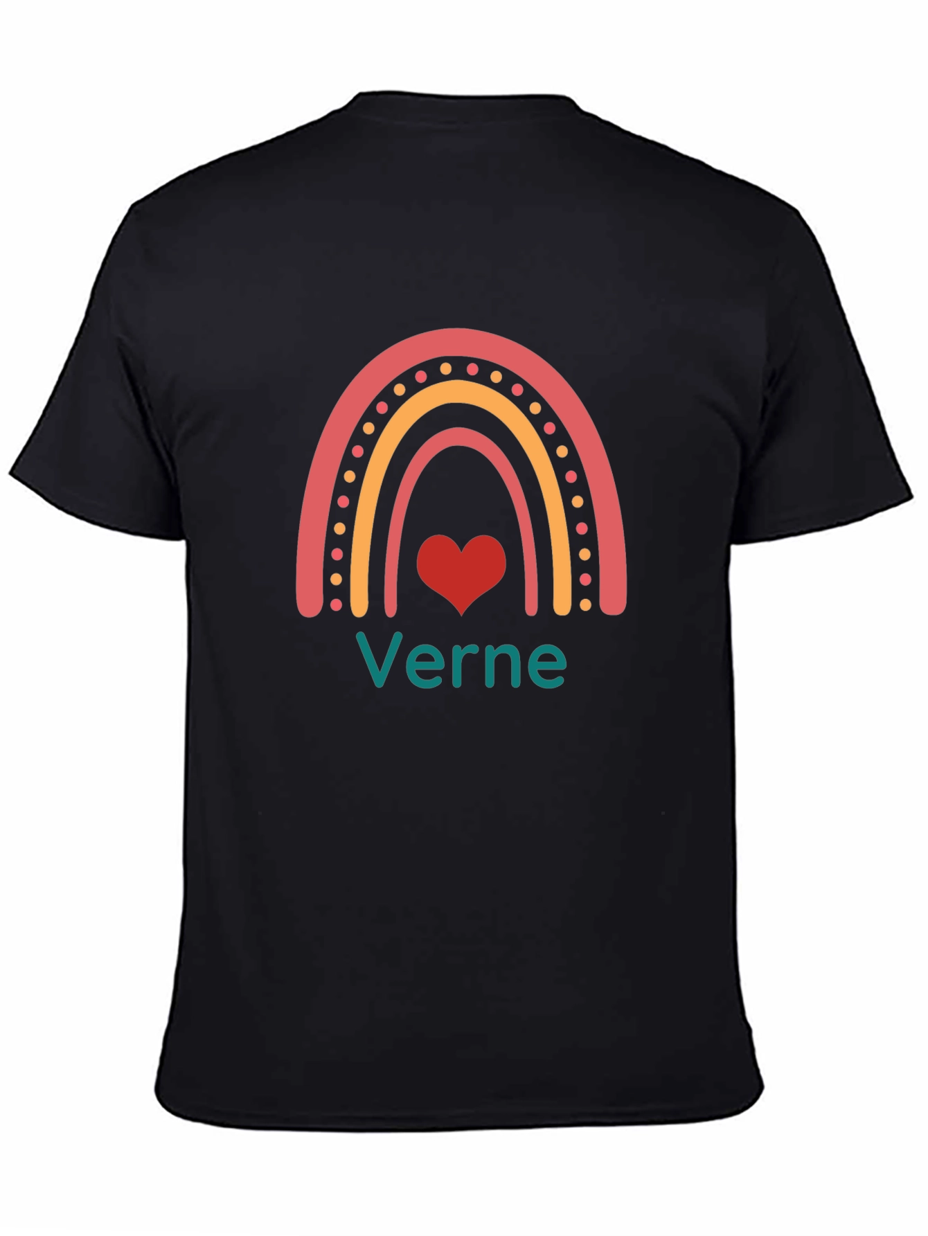 Verne Rainbow Heart Graphic T-Shirt - Stylish & Unique