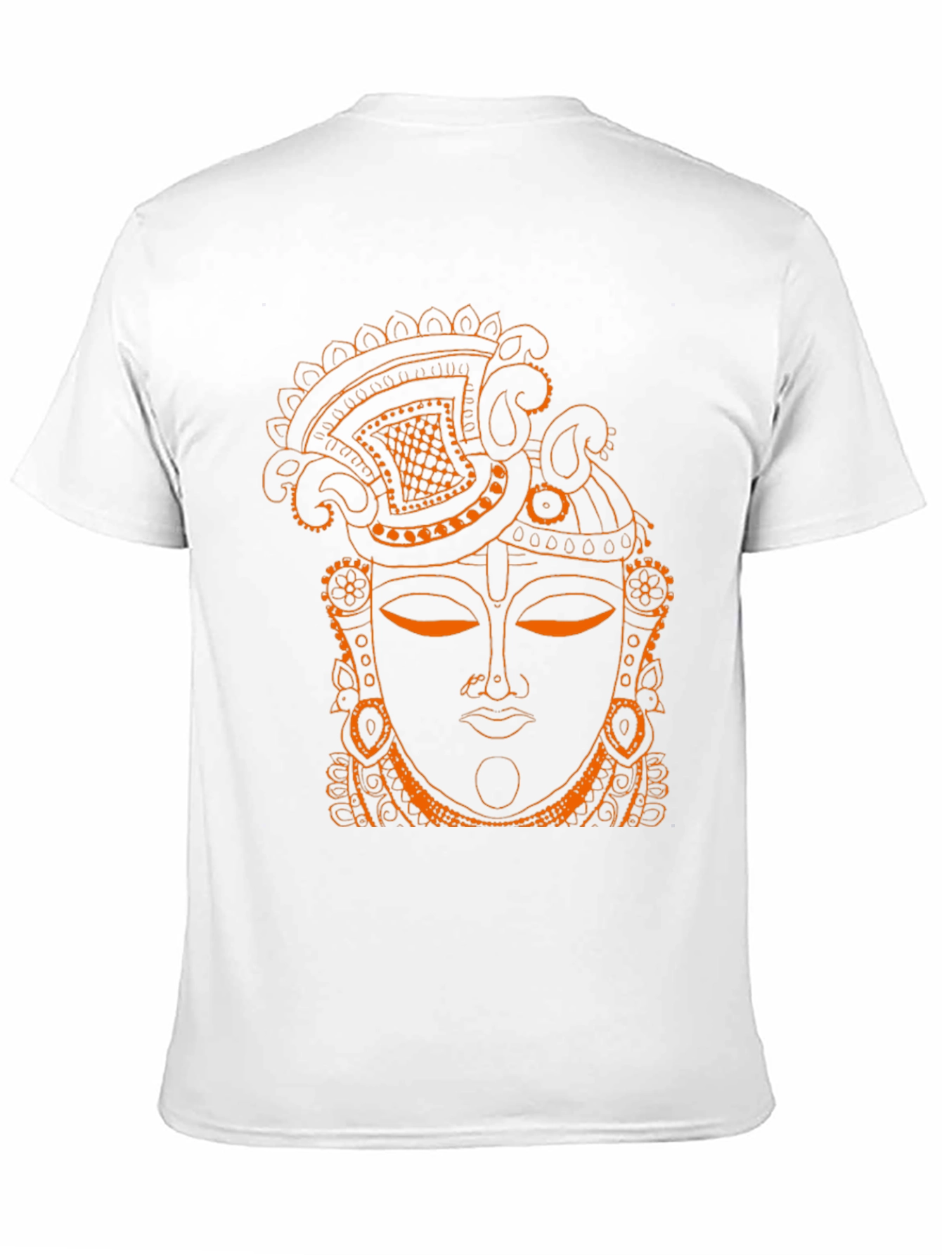Ornate Face Graphic Tee - Artistic Black T-Shirt