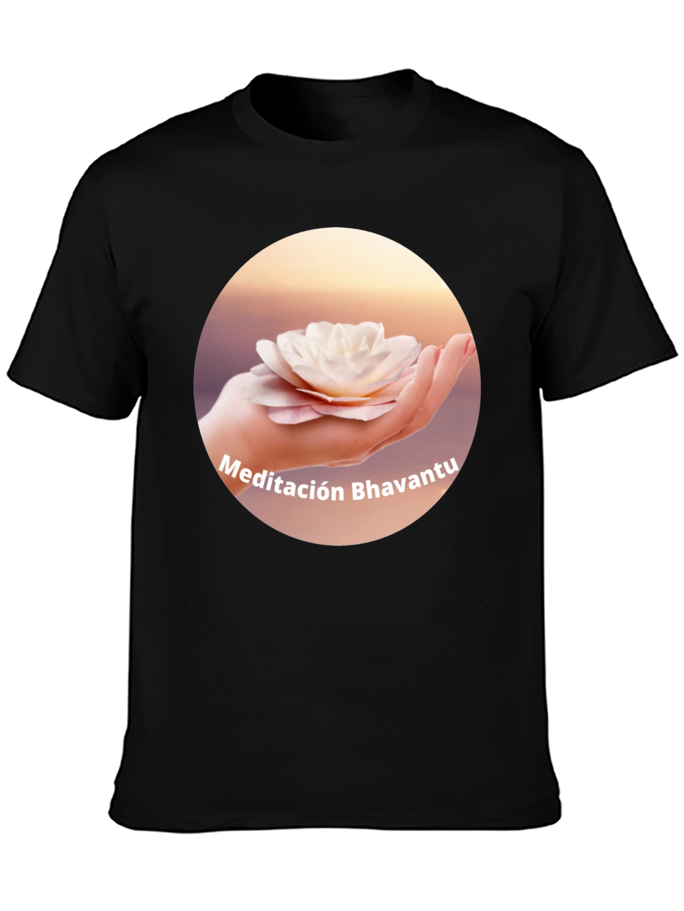 Meditación Bhavantu Black Tee - Relax in Style!