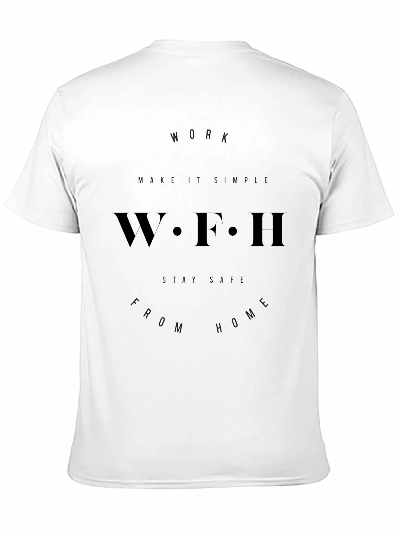Work From Home Black Graphic T-Shirt