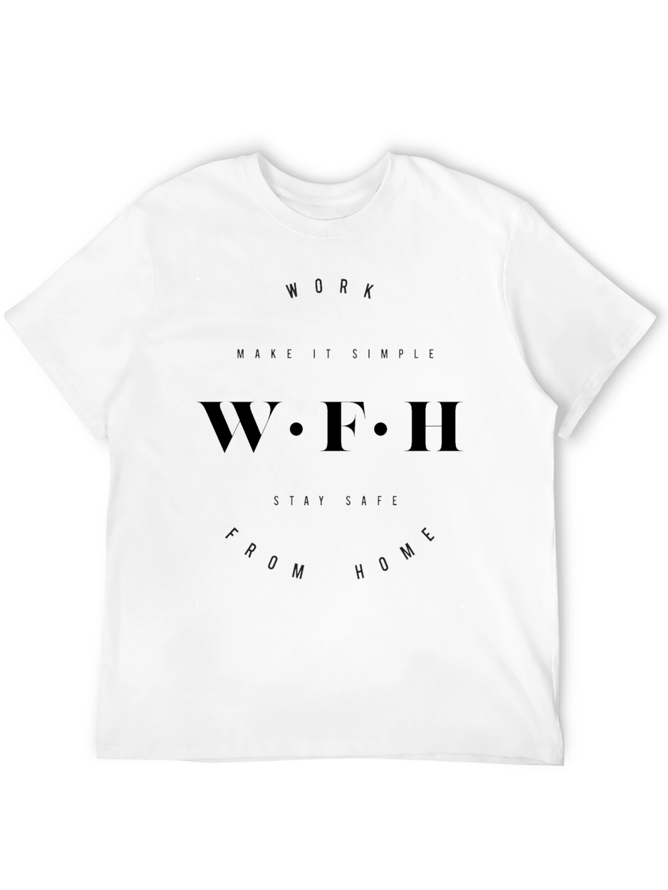 Work From Home Black Graphic T-Shirt