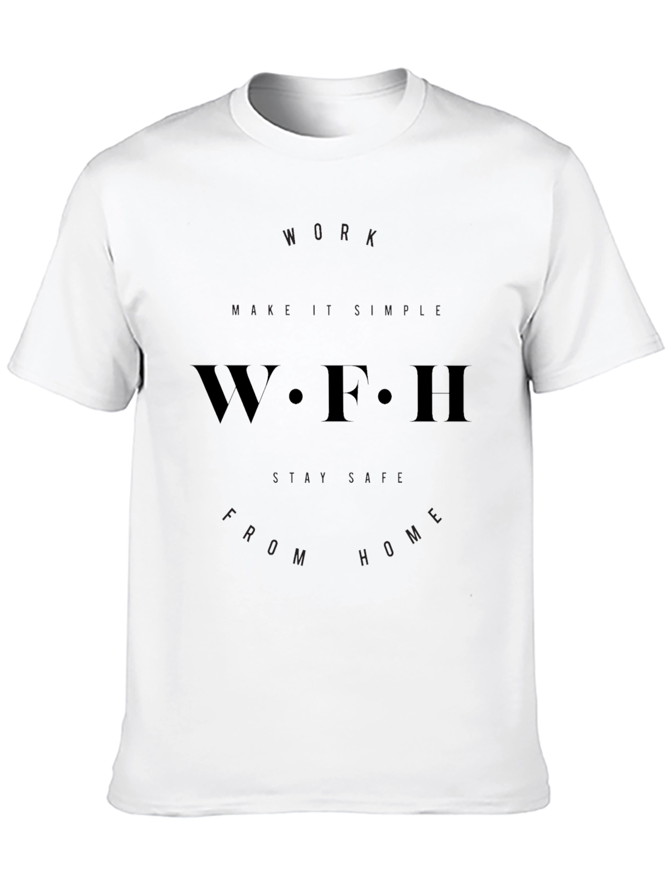 Work From Home Black Graphic T-Shirt