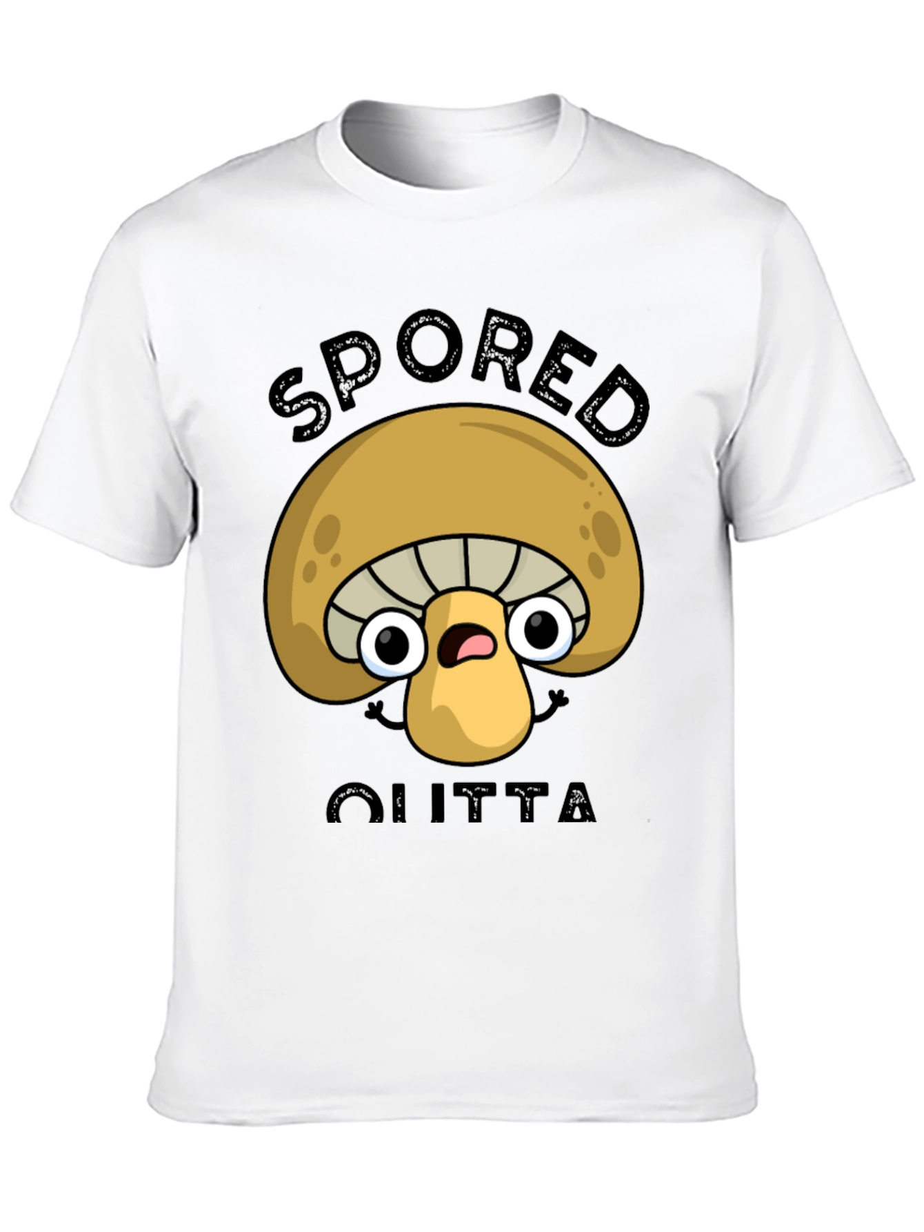 Spored Outta Shirt - Funny Mushroom Graphic Tee