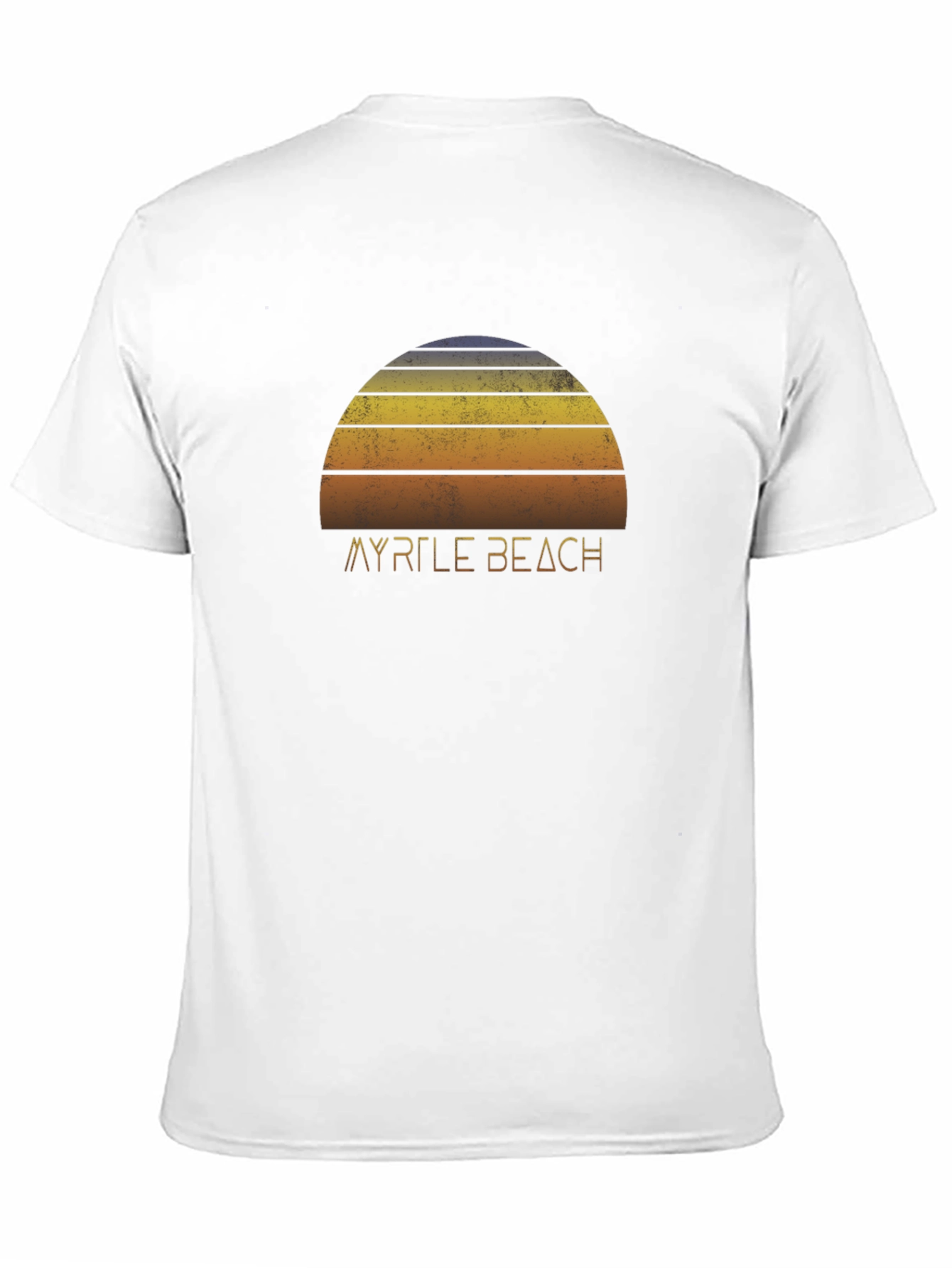 Myrtle Beach Sunset Tee - Retro Style Black T-Shirt