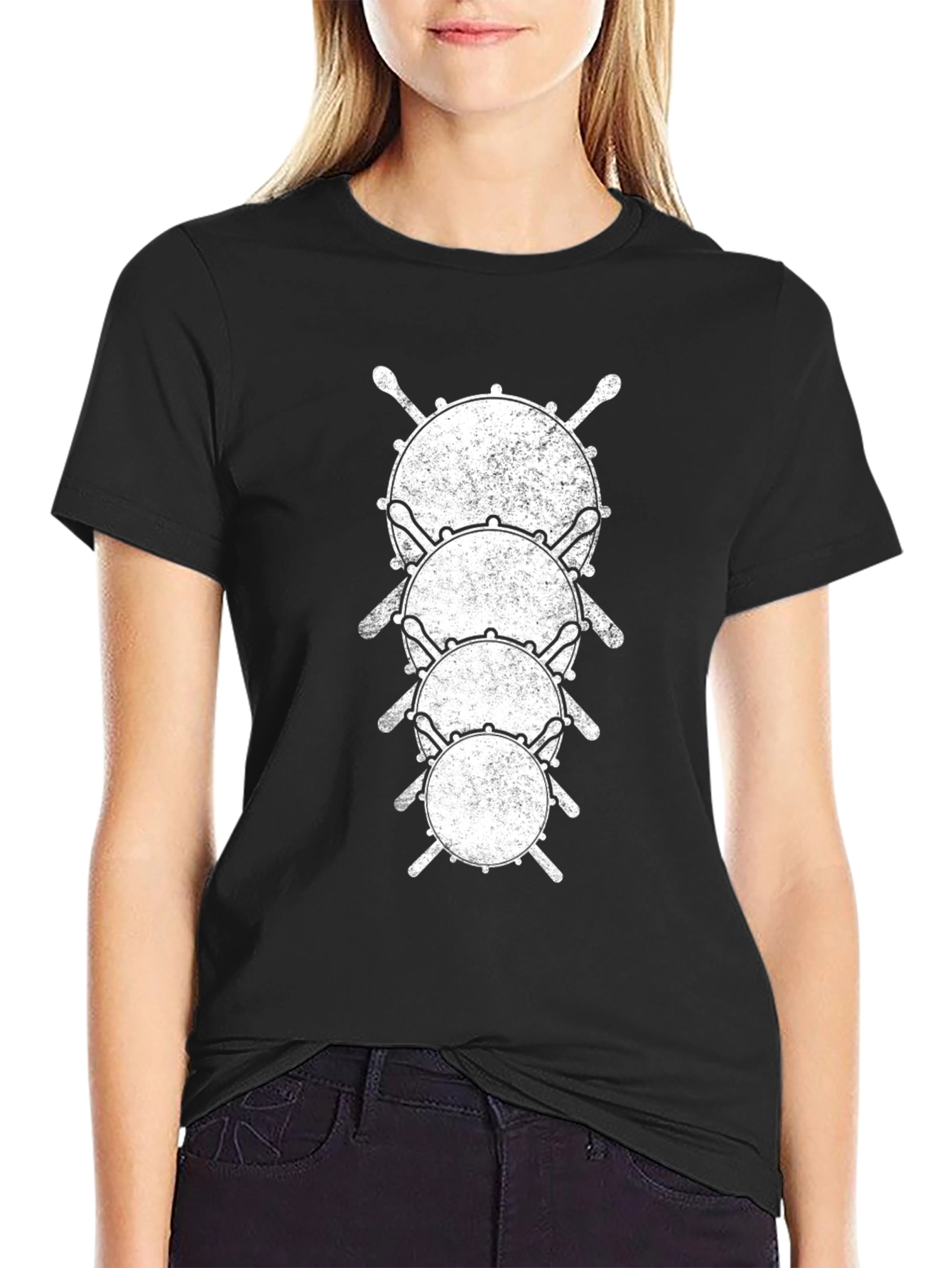 Drum Set Black T-Shirt