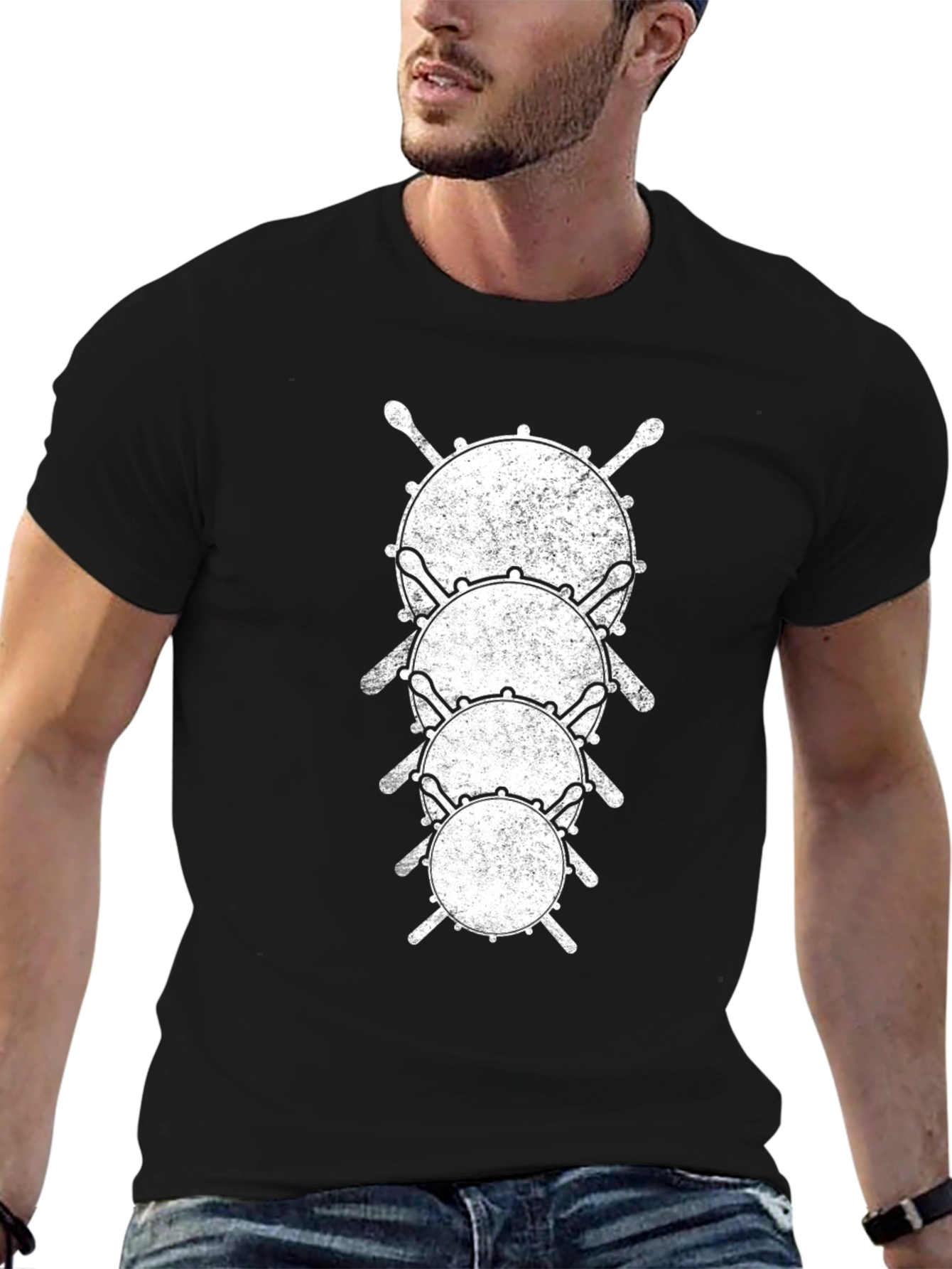 Drum Set Black T-Shirt