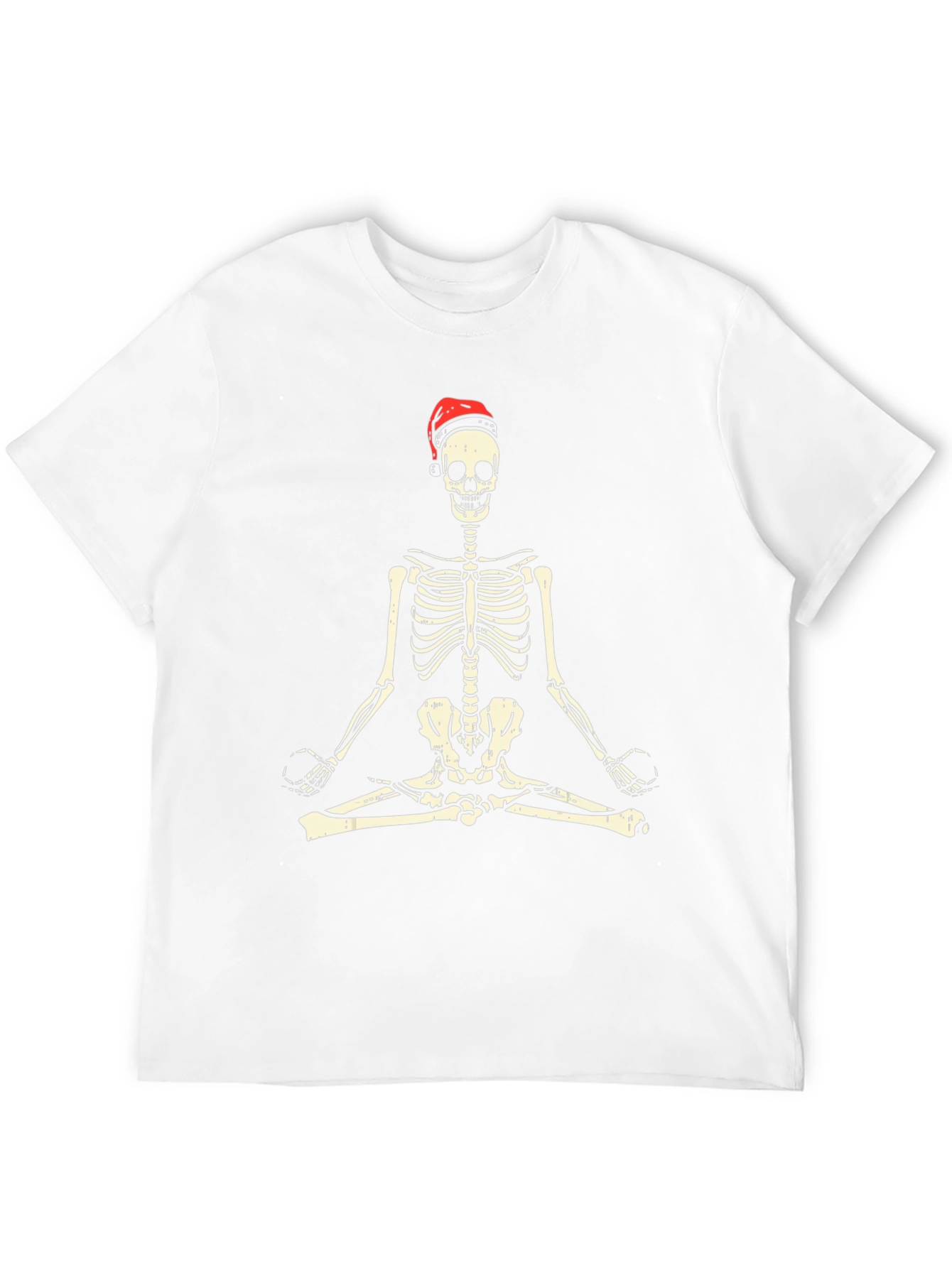 Meditating Skeleton Santa Hat T-Shirt