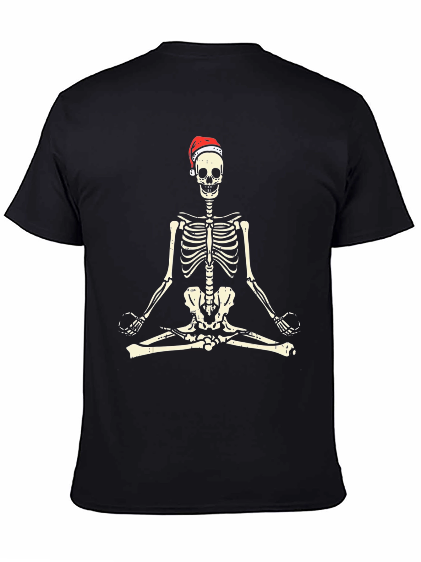 Meditating Skeleton Santa Hat T-Shirt