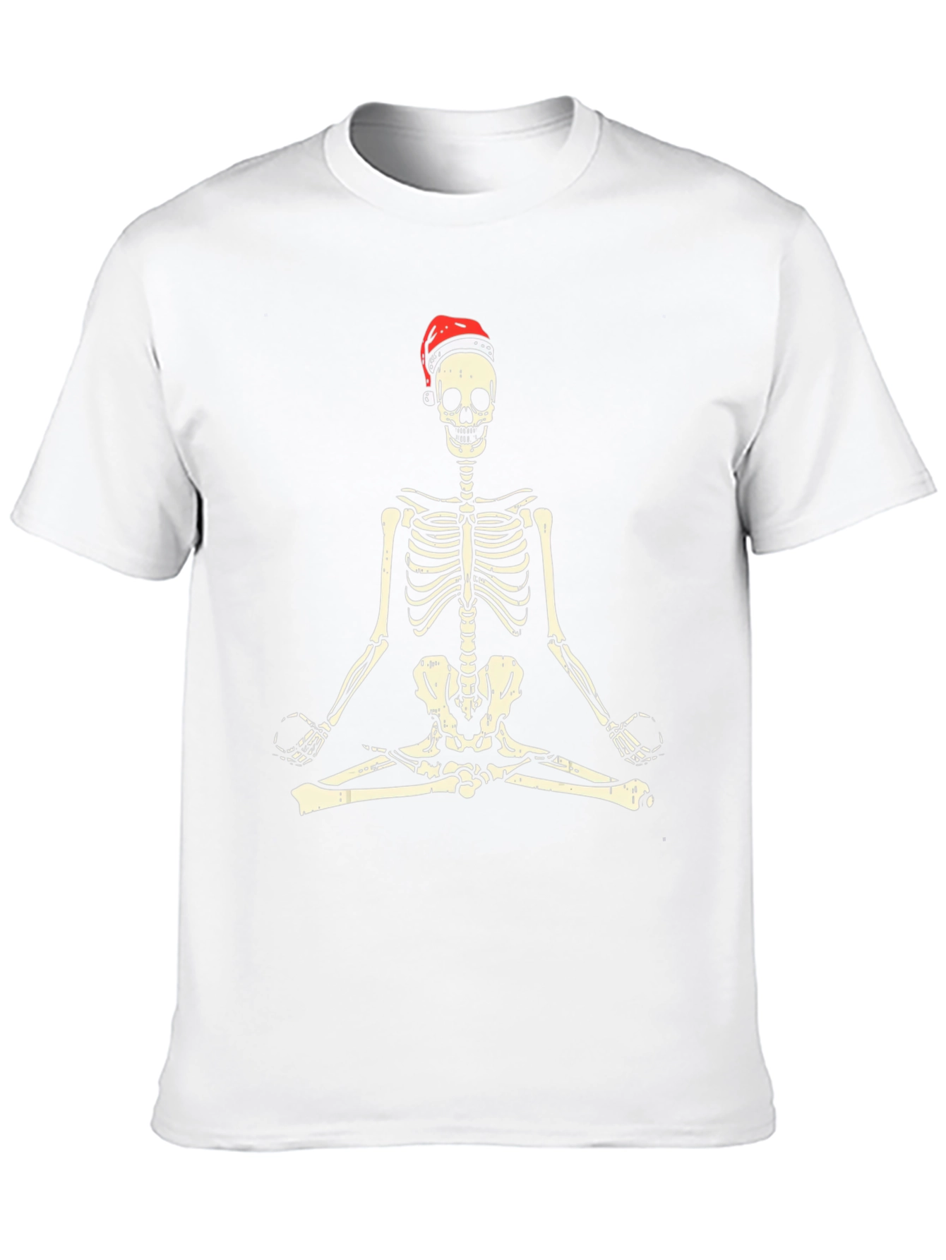 Meditating Skeleton Santa Hat T-Shirt