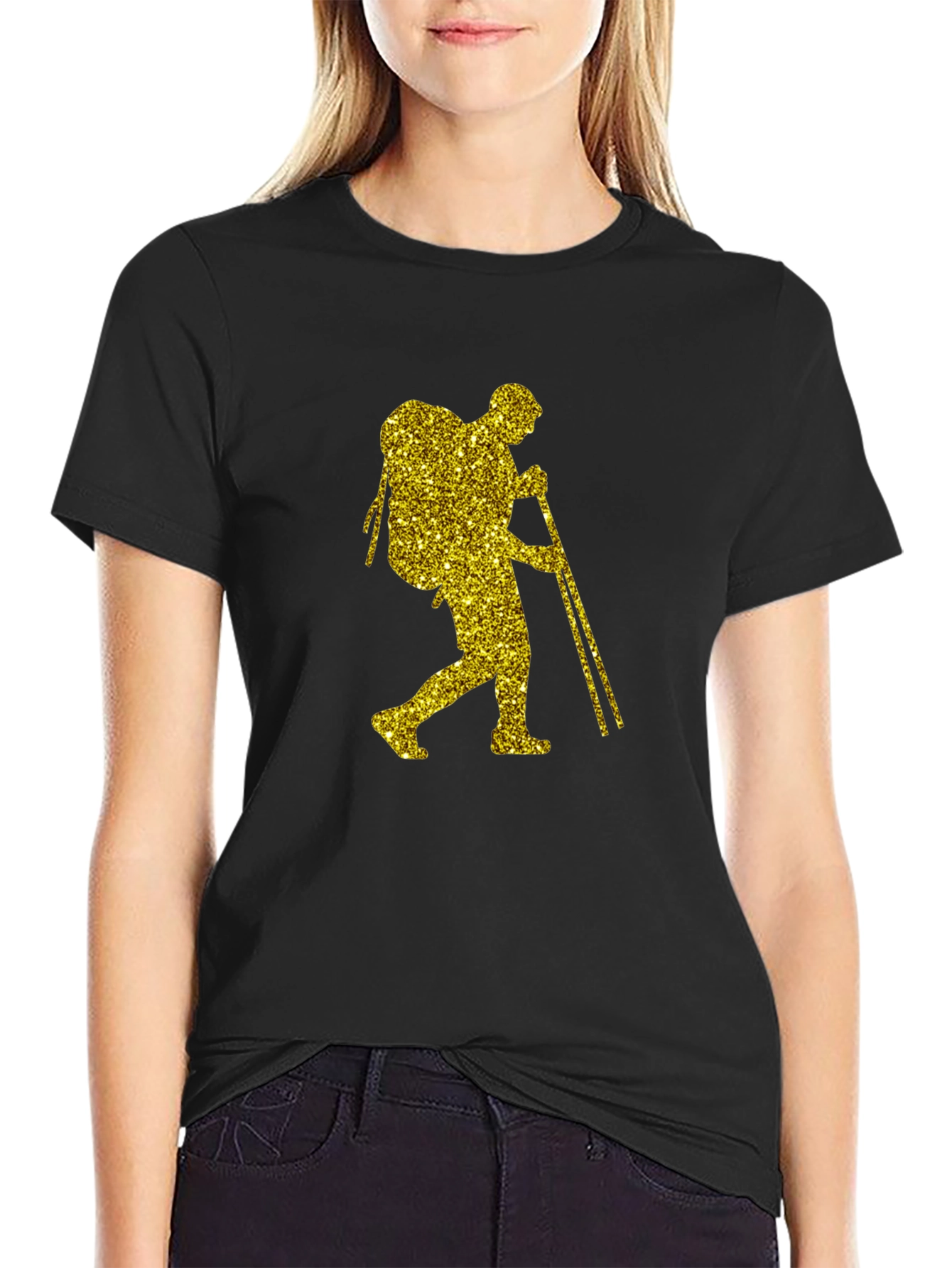 Hiking Glitter Graphic Tee - Adventure Ready