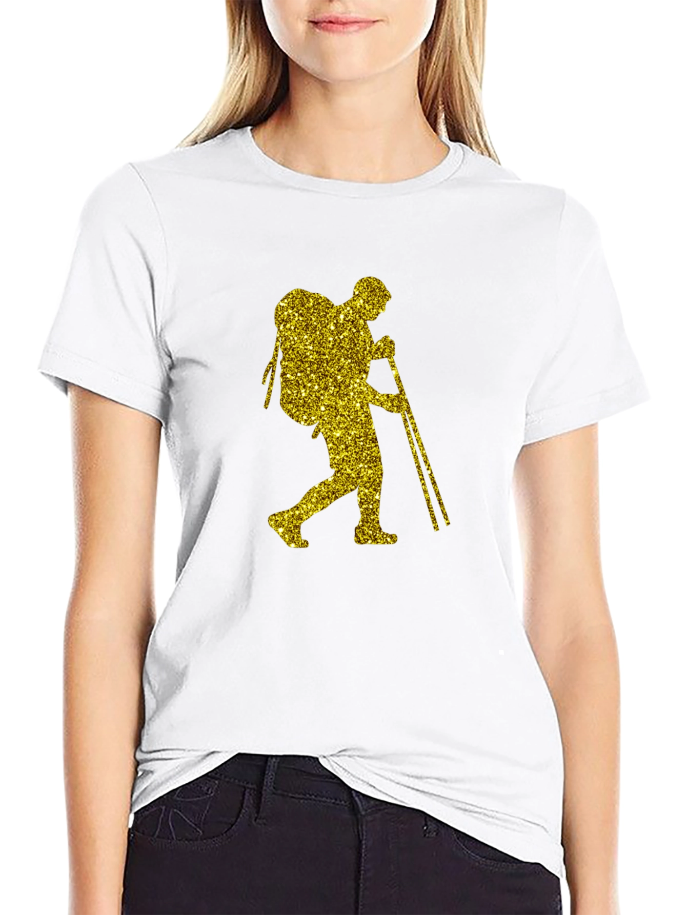 Hiking Glitter Graphic Tee - Adventure Ready