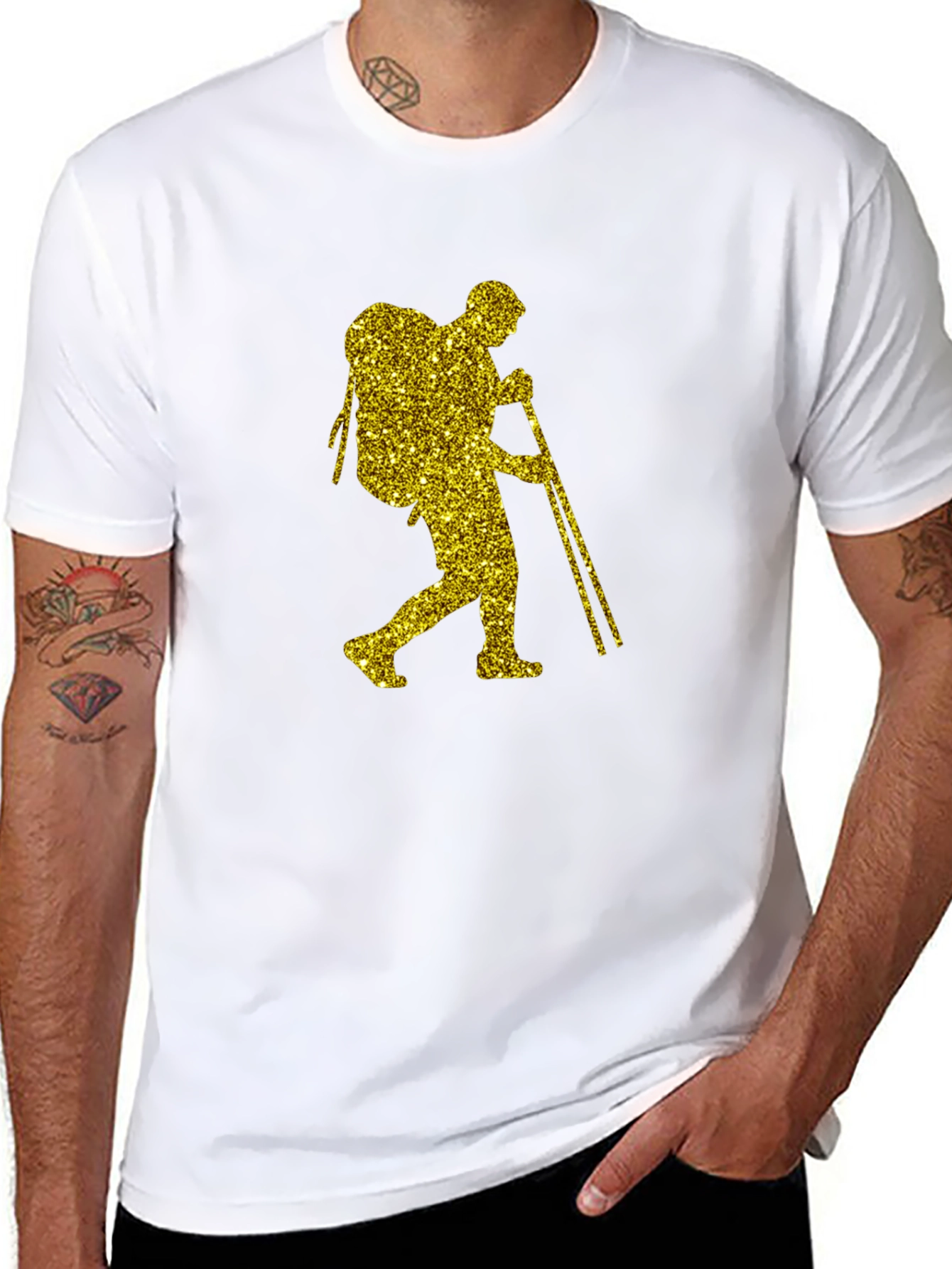 Hiking Glitter Graphic Tee - Adventure Ready