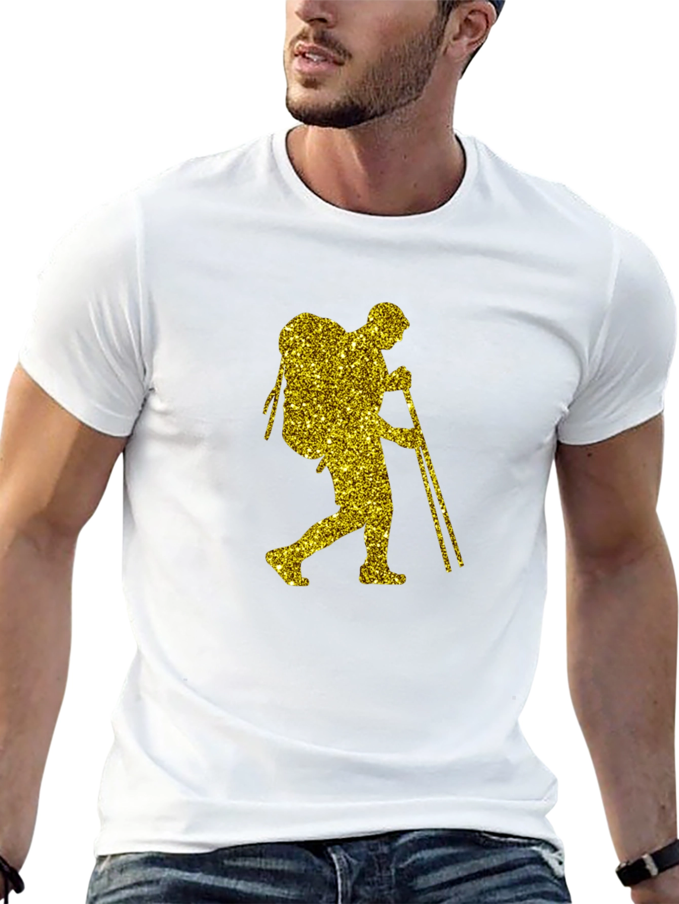Hiking Glitter Graphic Tee - Adventure Ready