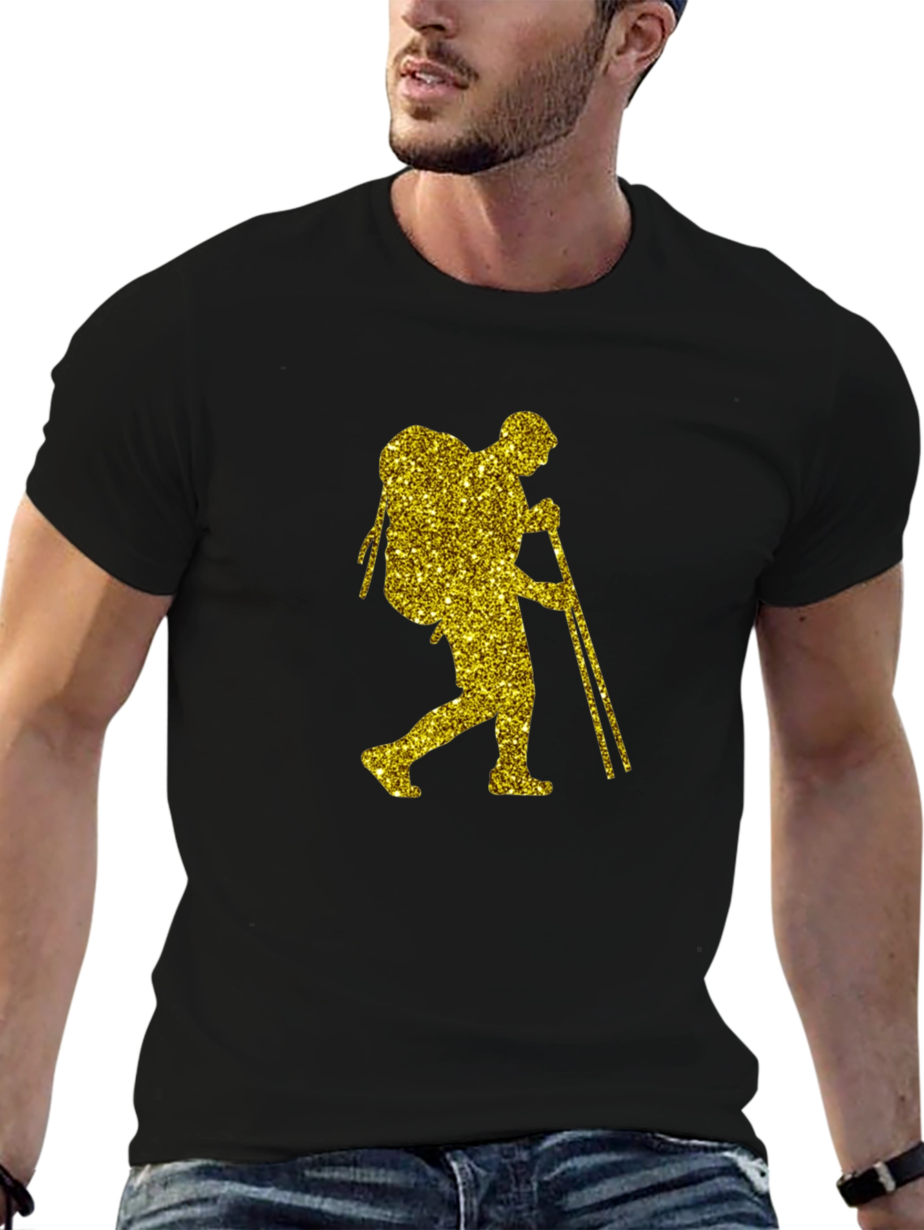 Hiking Glitter Graphic Tee - Adventure Ready
