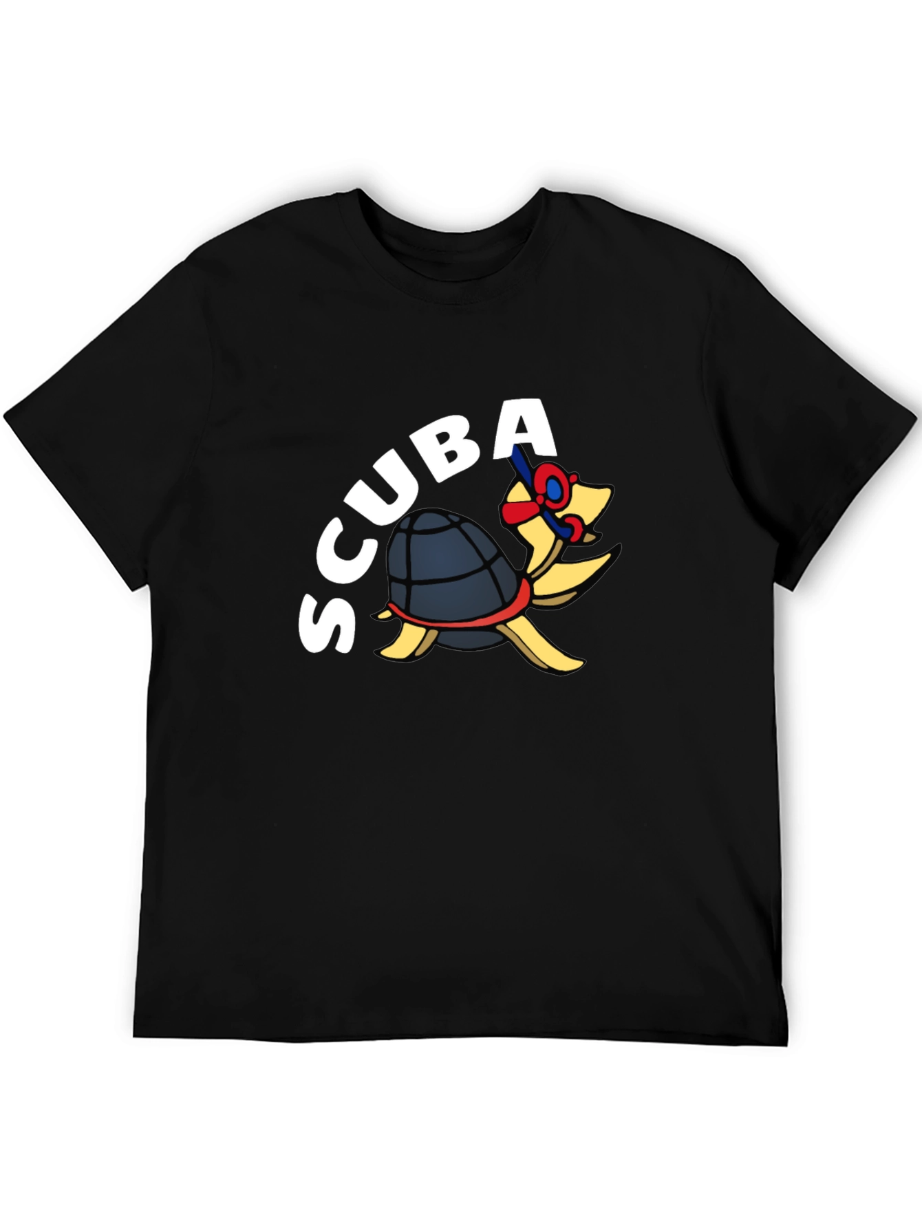 Scuba Turtle Black T-Shirt