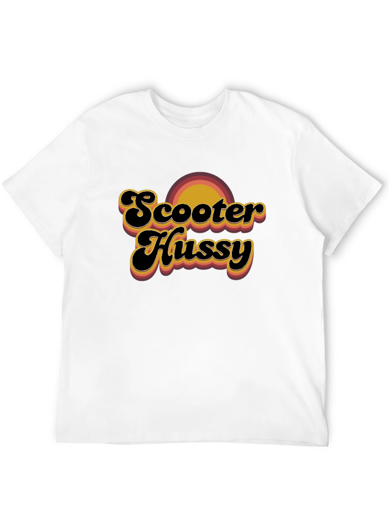Scooter Hussy Retro T-Shirt - Black