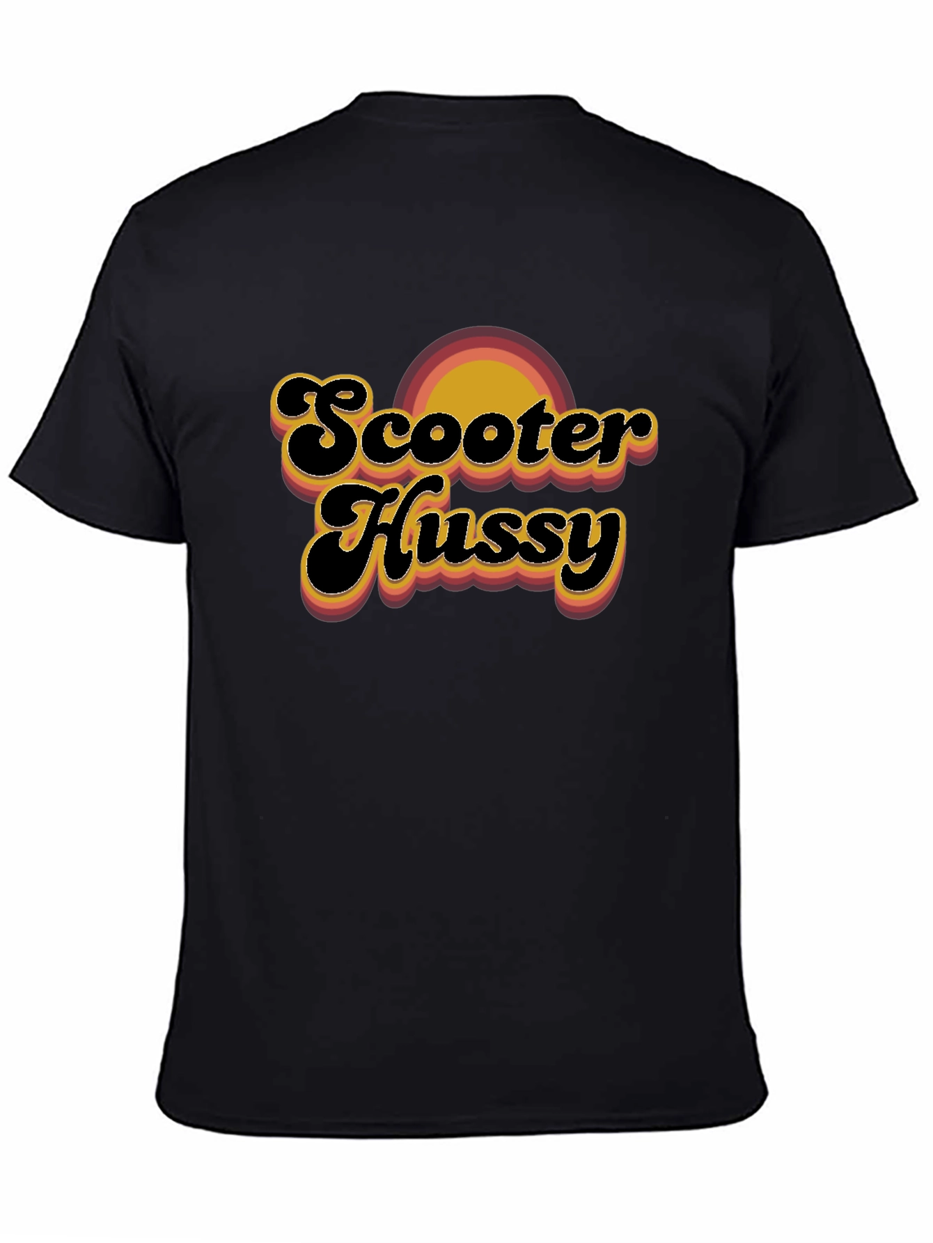 Scooter Hussy Retro T-Shirt - Black