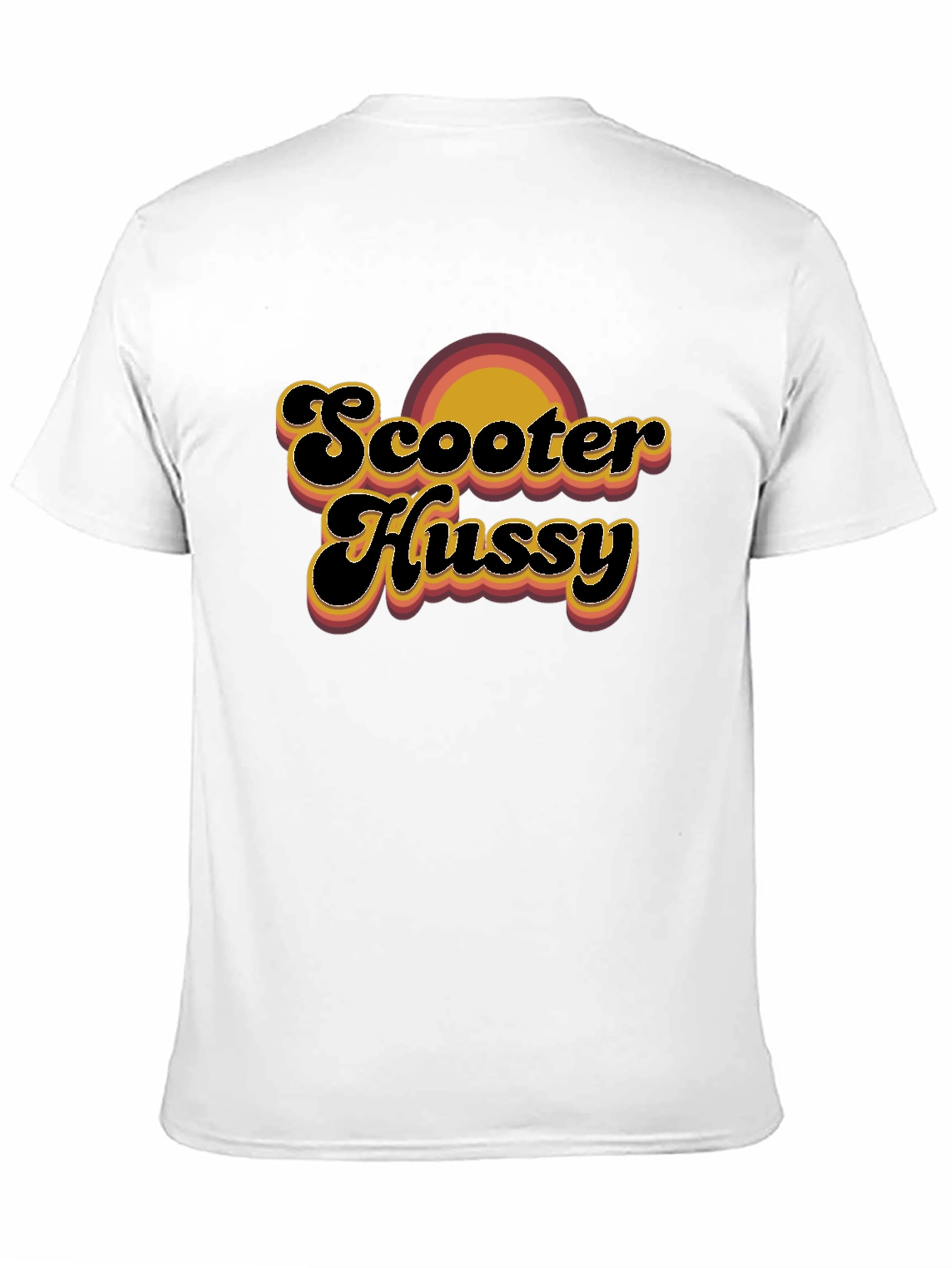Scooter Hussy Retro T-Shirt - Black