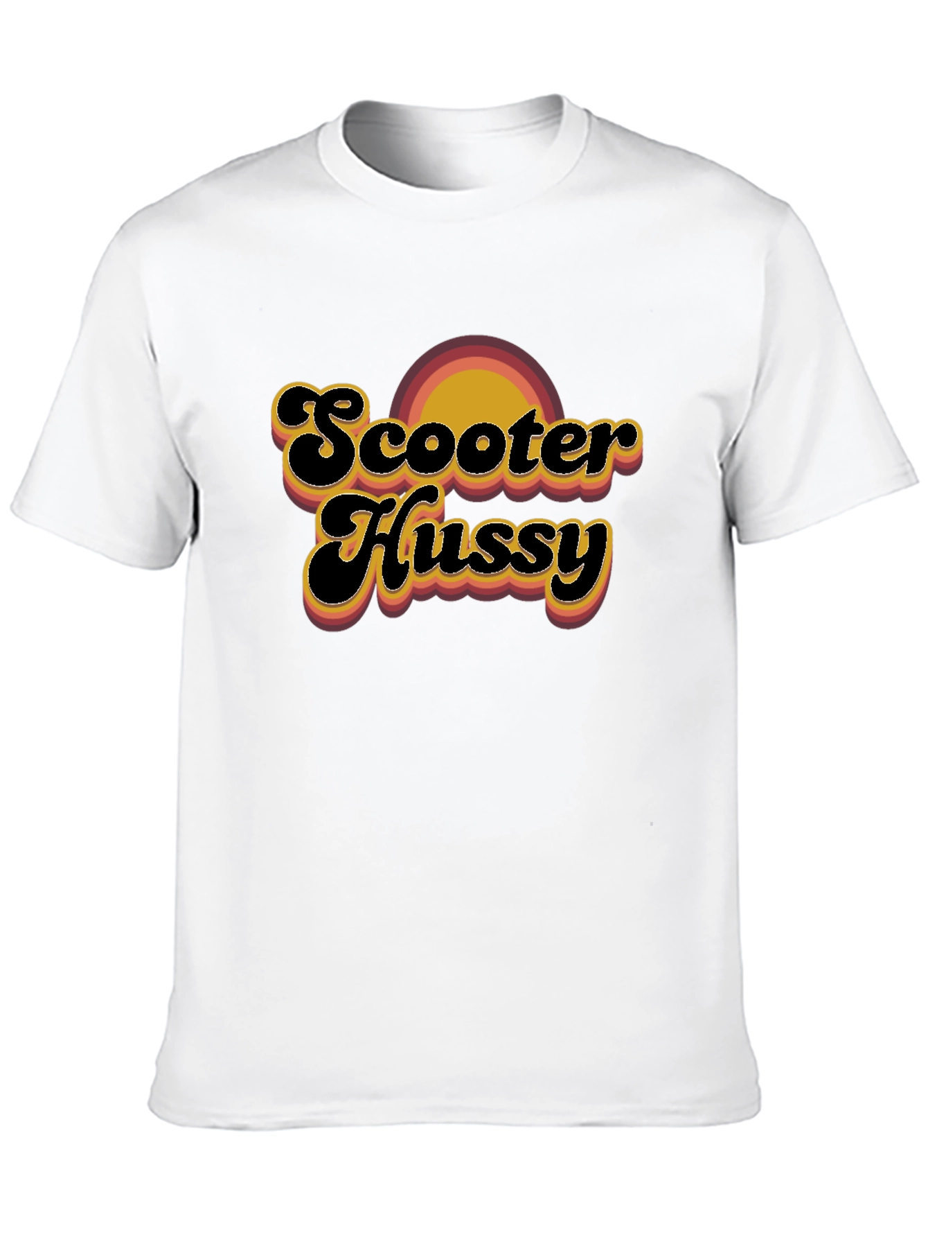 Scooter Hussy Retro T-Shirt - Black