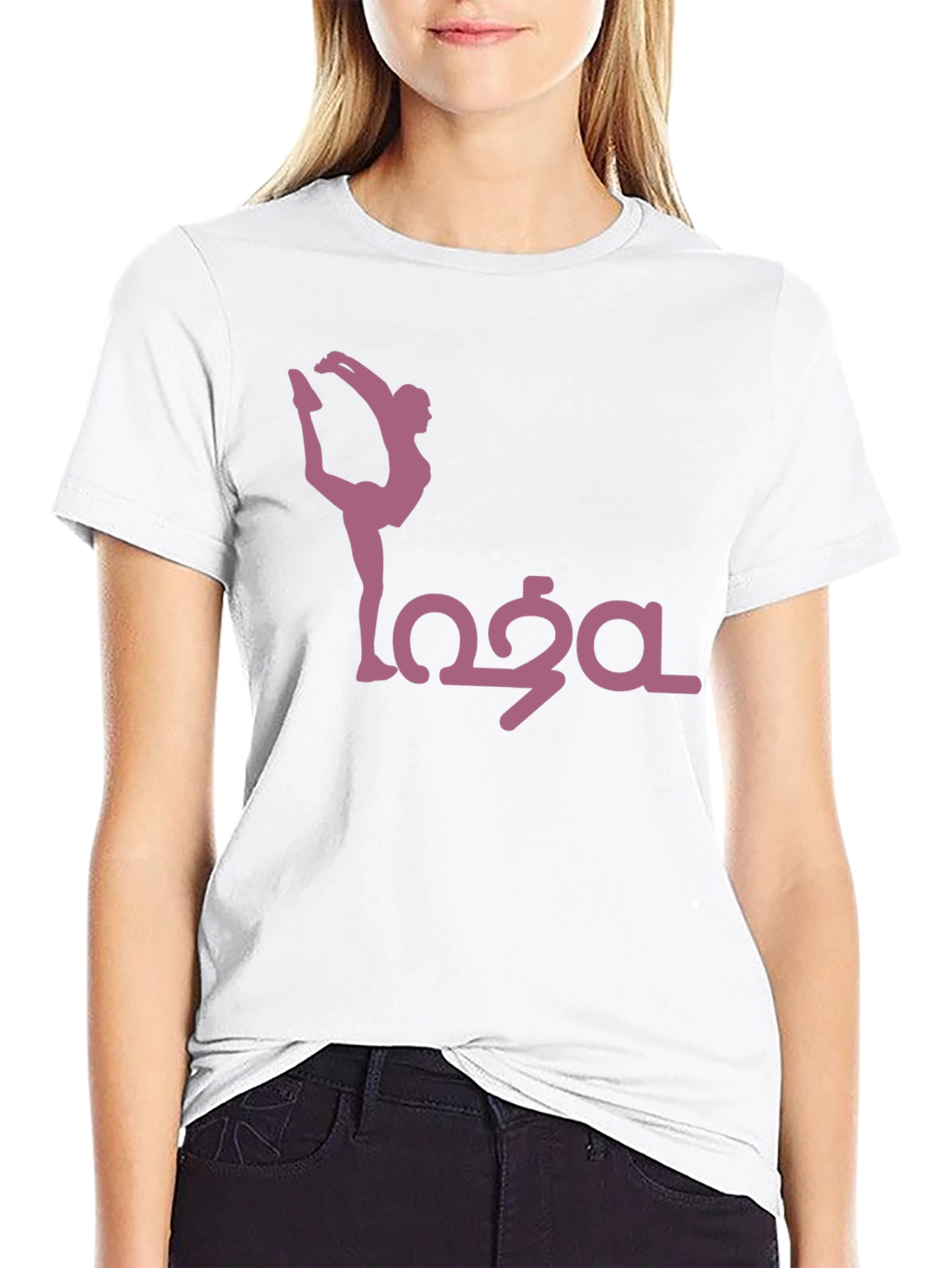 Yoga Pose Graphic Tee - Black