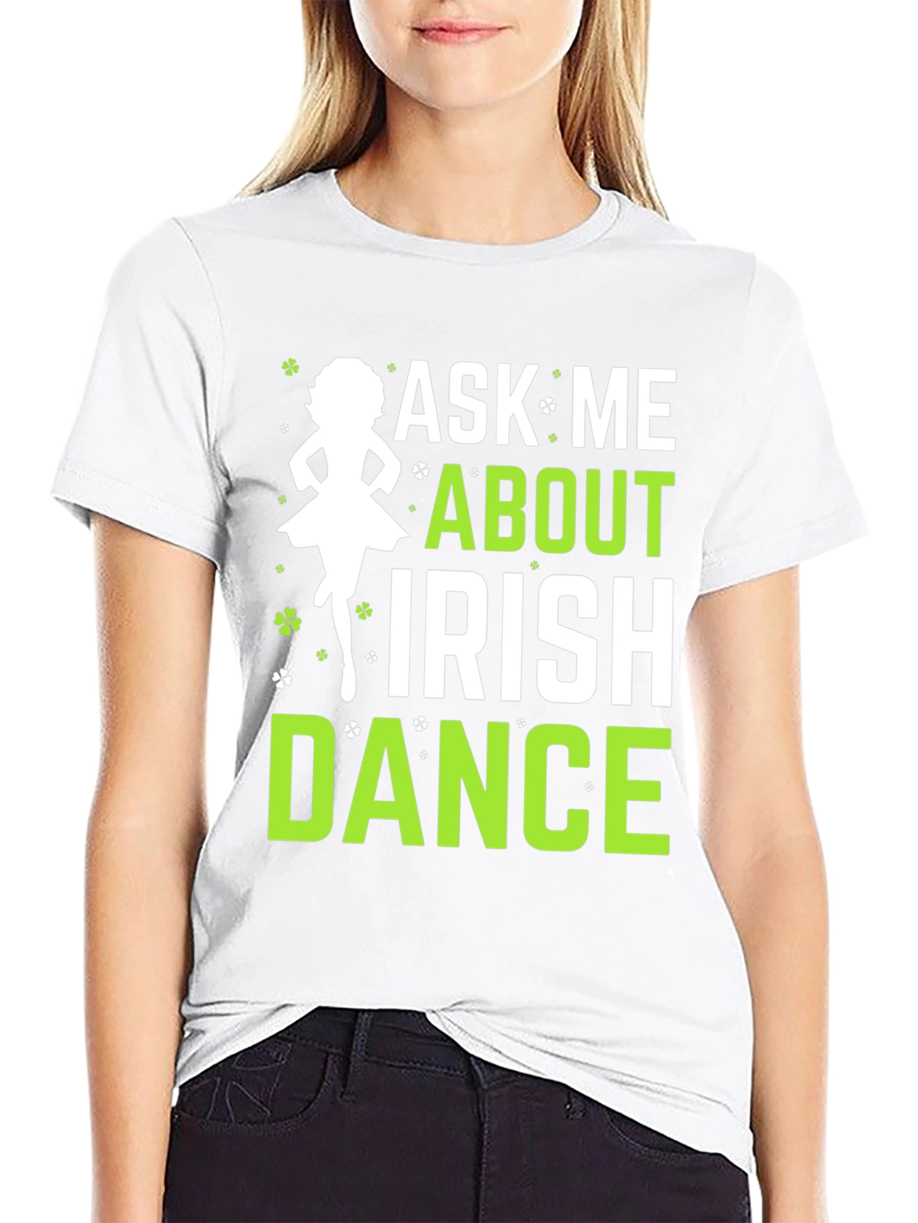 Ask Me About Irish Dance Black Graphic Tee