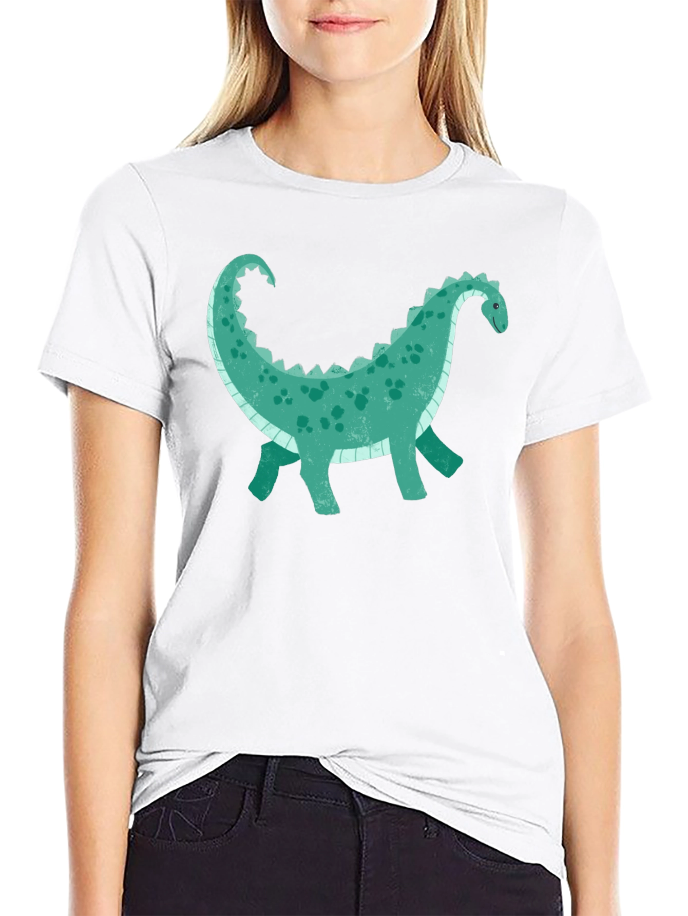 Dinosaur Graphic Tee - Black Cotton Comfort