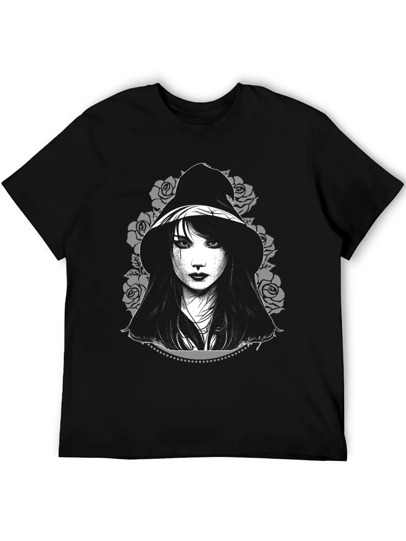 Gothic Witch Tee - Black Graphic T-Shirt