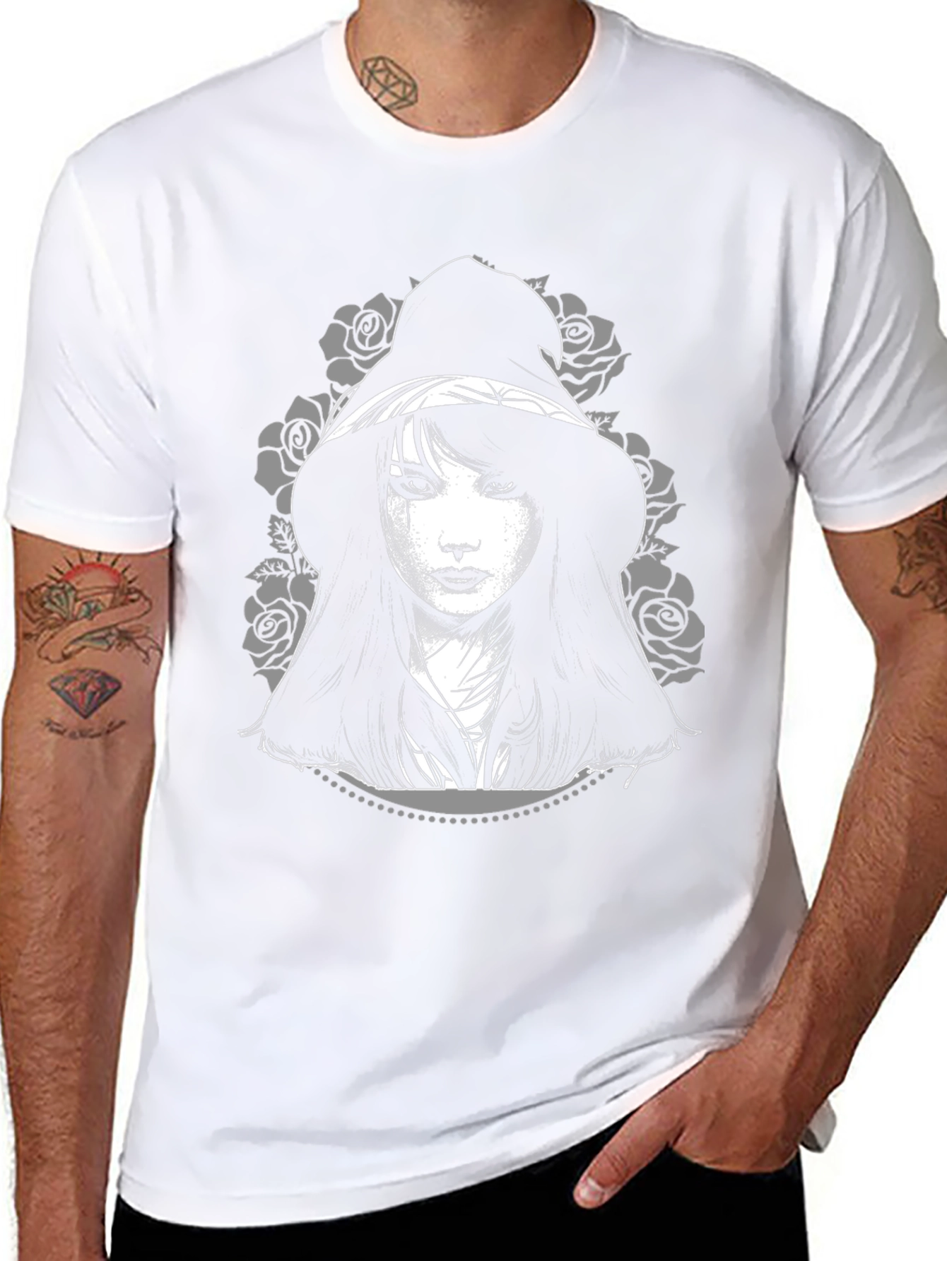 Gothic Witch Tee - Black Graphic T-Shirt