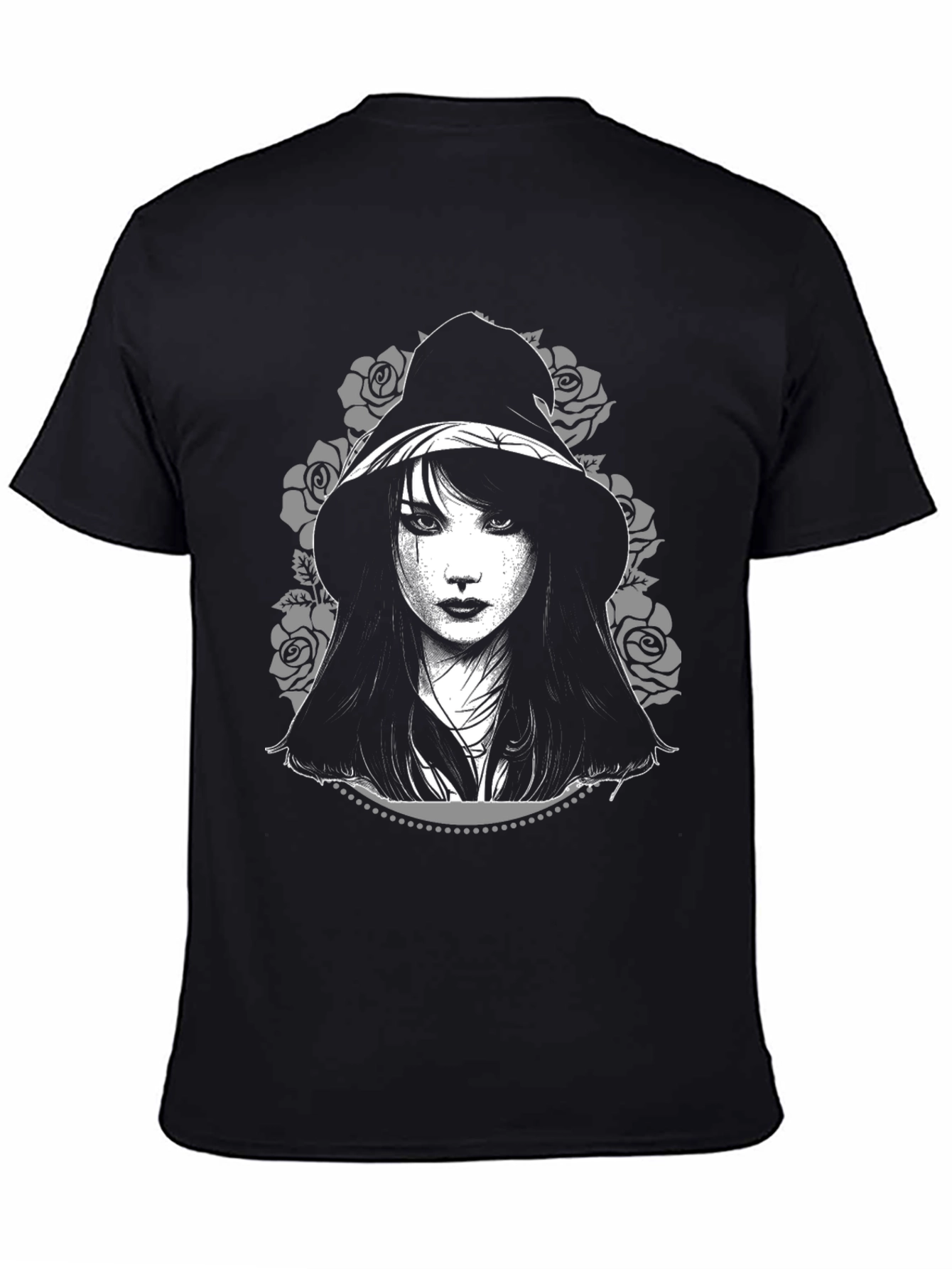 Gothic Witch Tee - Black Graphic T-Shirt
