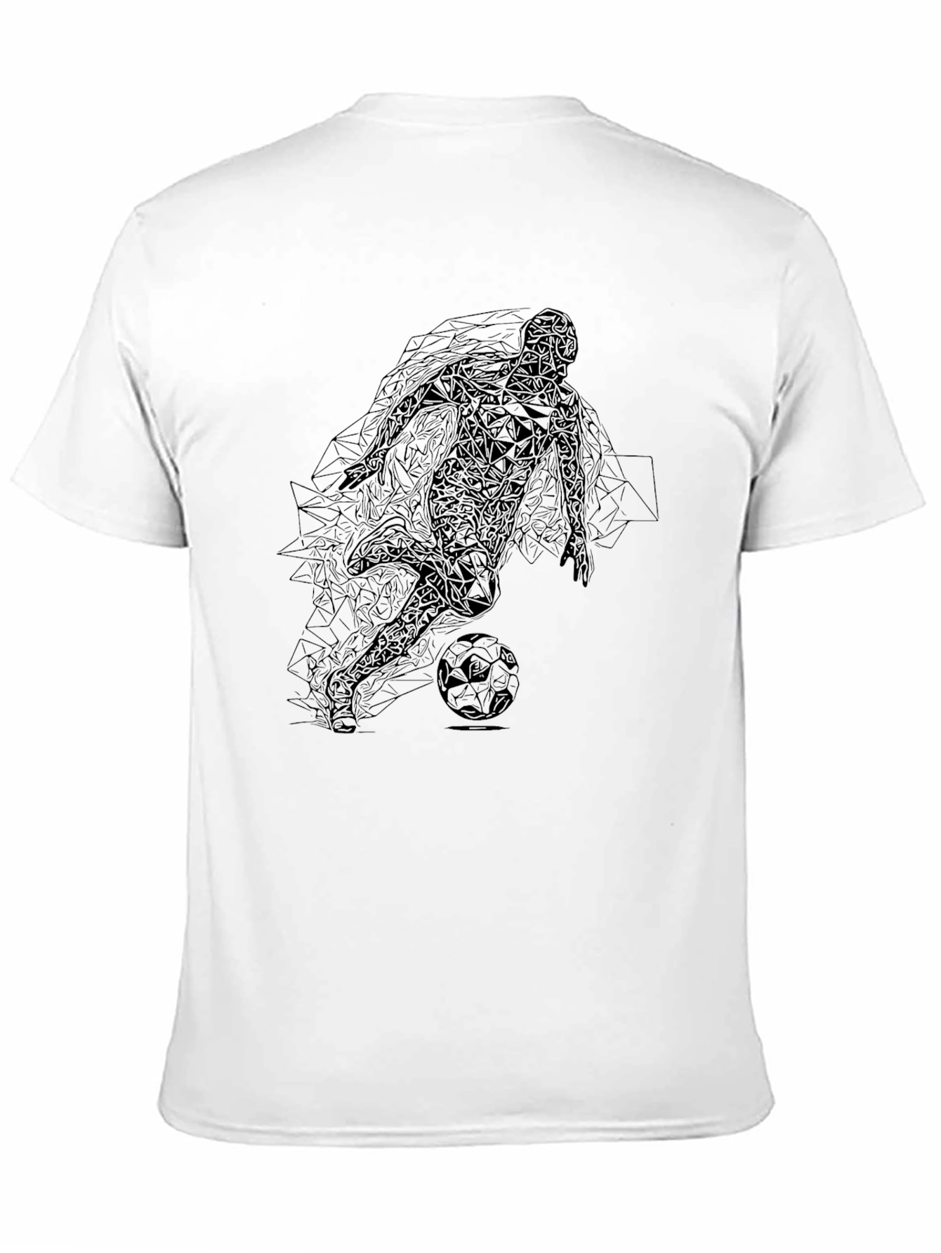 Geometric Soccer Player Graphic T-Shirt