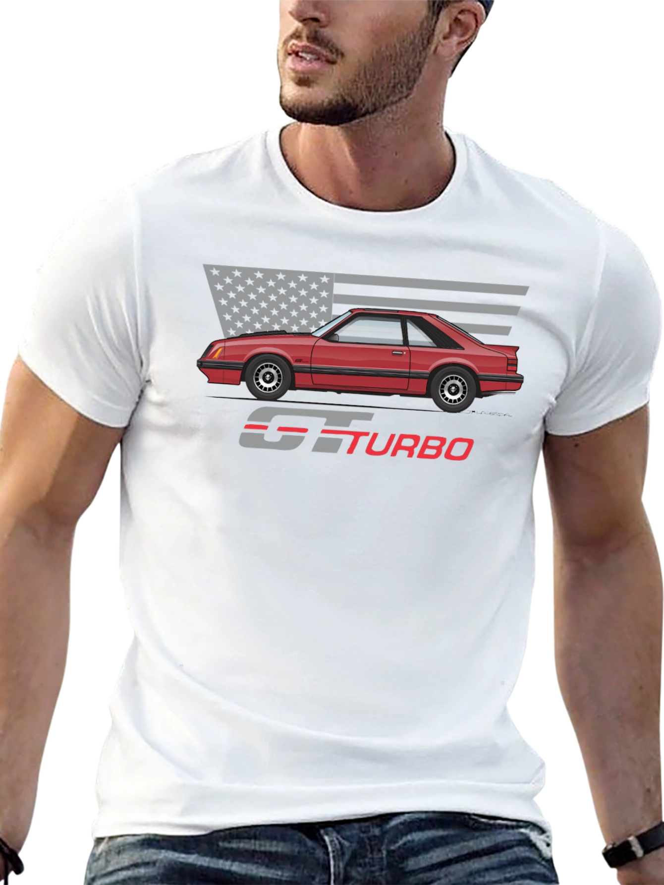 GT Turbo Graphic Tee - Classic Car Design
